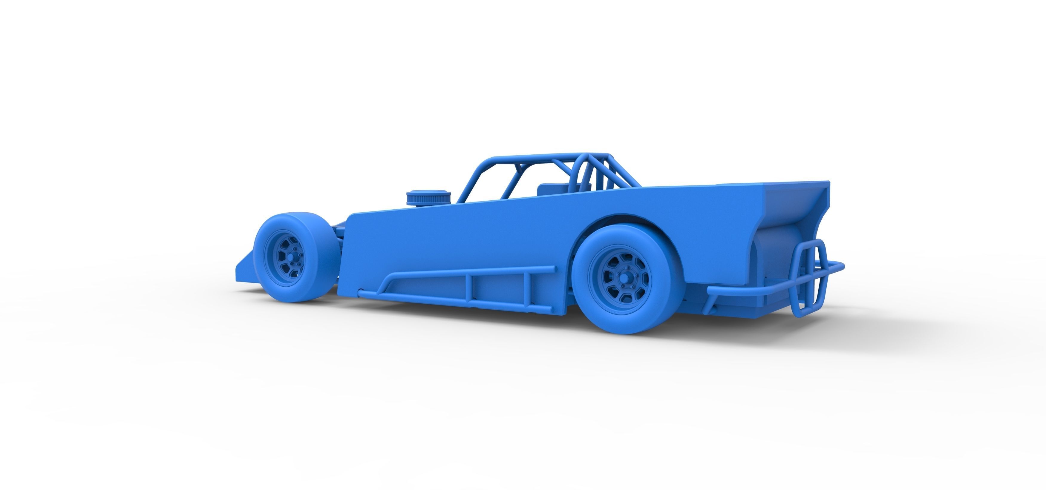Small Block Supermodified race car Scale 1 to 25 3D print model_40