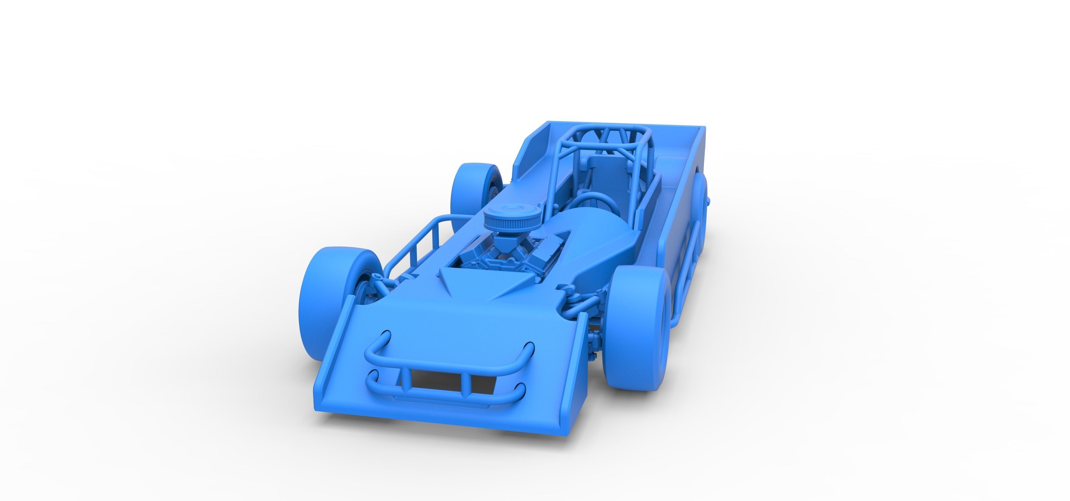 Small Block Supermodified race car Scale 1 to 25 3D print model_32