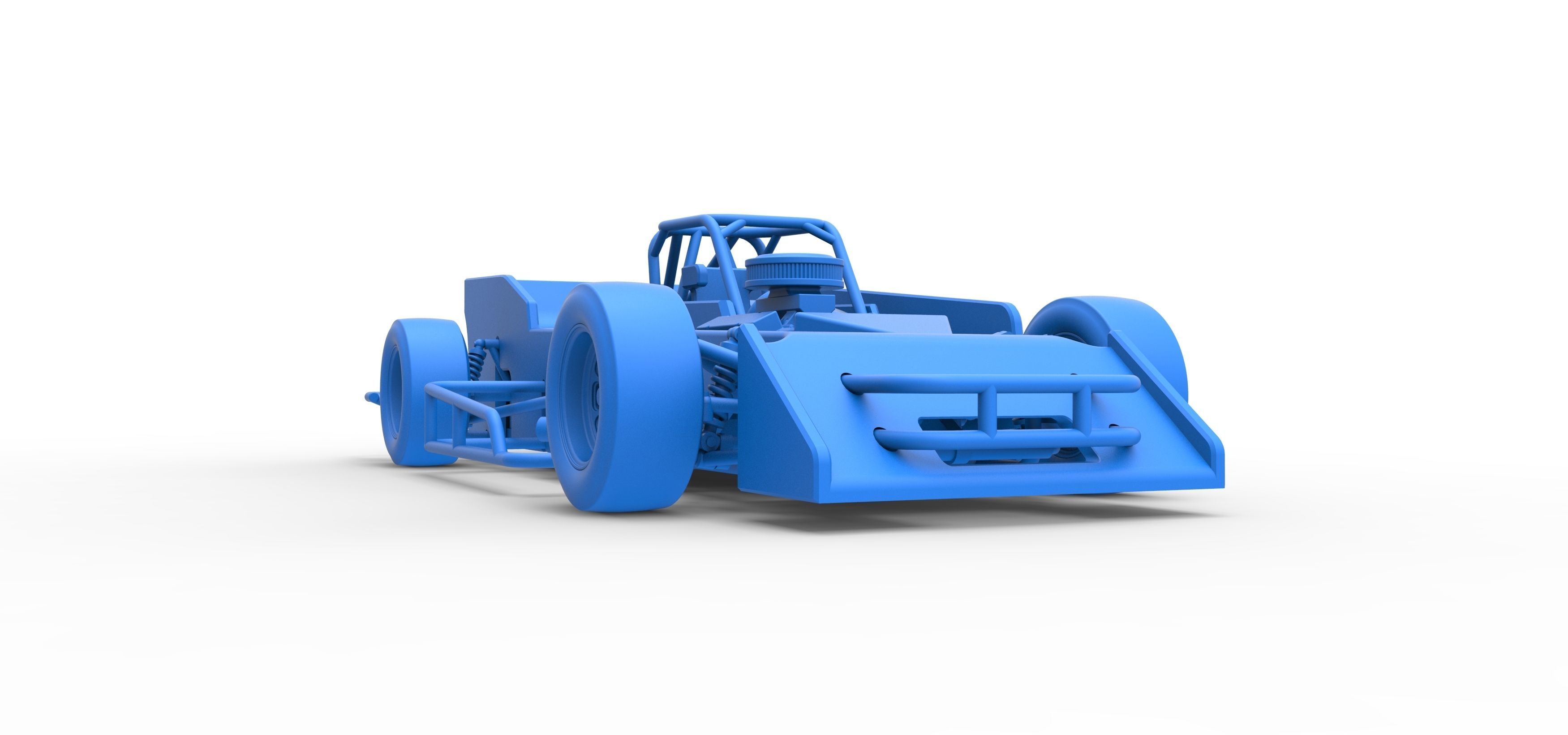 Small Block Supermodified race car Scale 1 to 25 3D print model_54