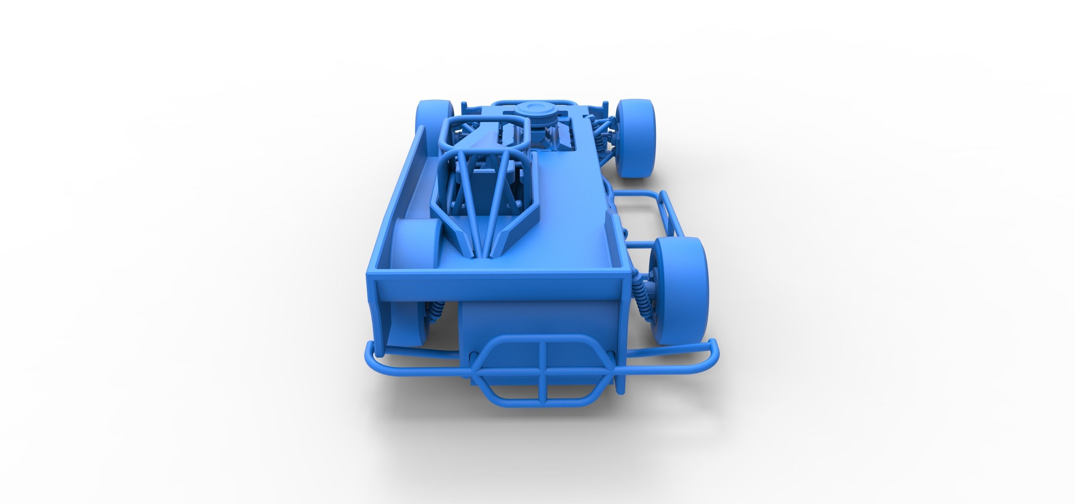 Small Block Supermodified race car Scale 1 to 25 3D print model_44
