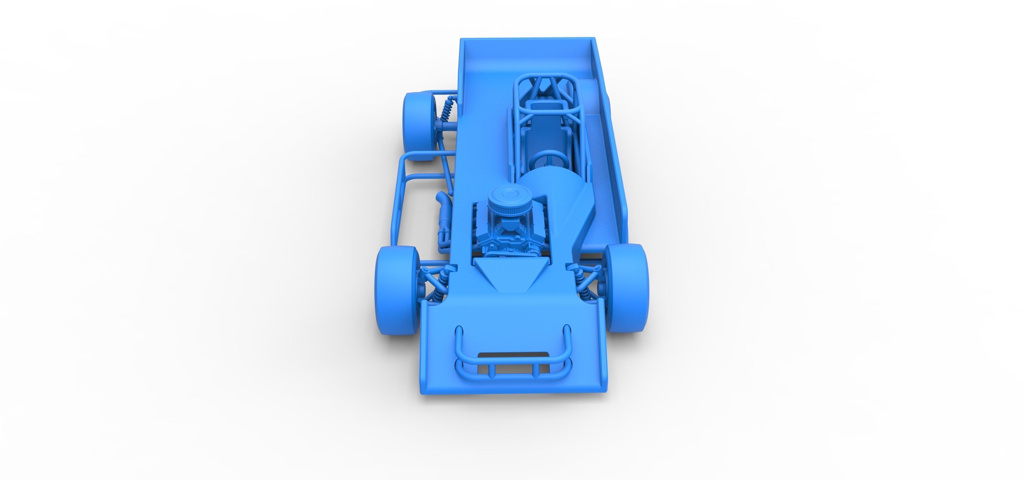 Small Block Supermodified race car Scale 1 to 25 3D print model_35