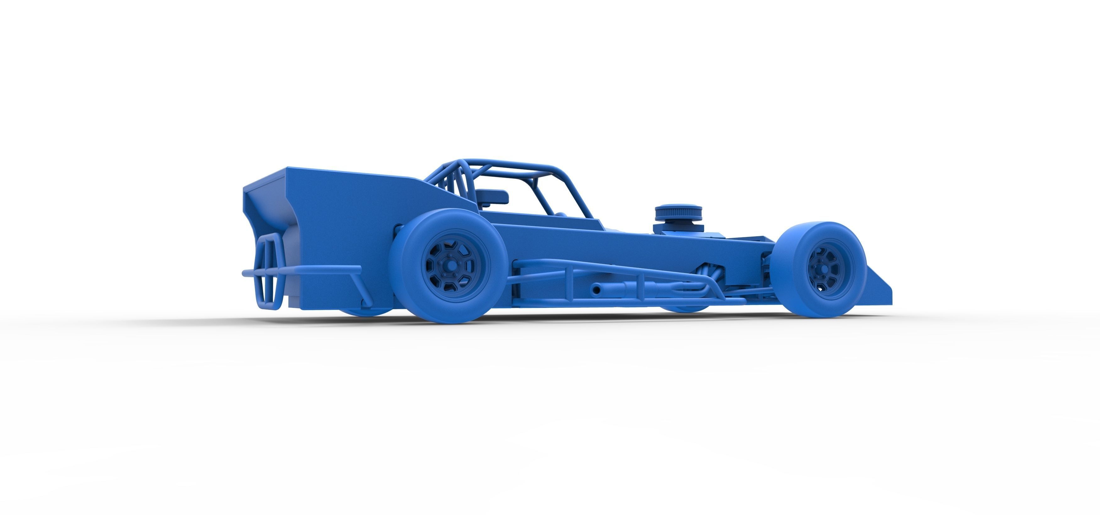 Small Block Supermodified race car Scale 1 to 25 3D print model_48