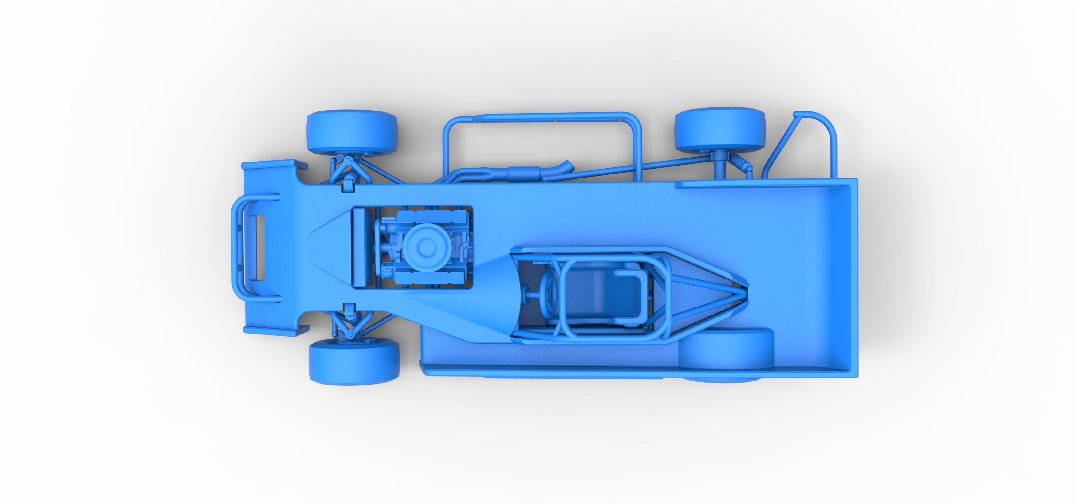 Small Block Supermodified race car Scale 1 to 25 3D print model_38