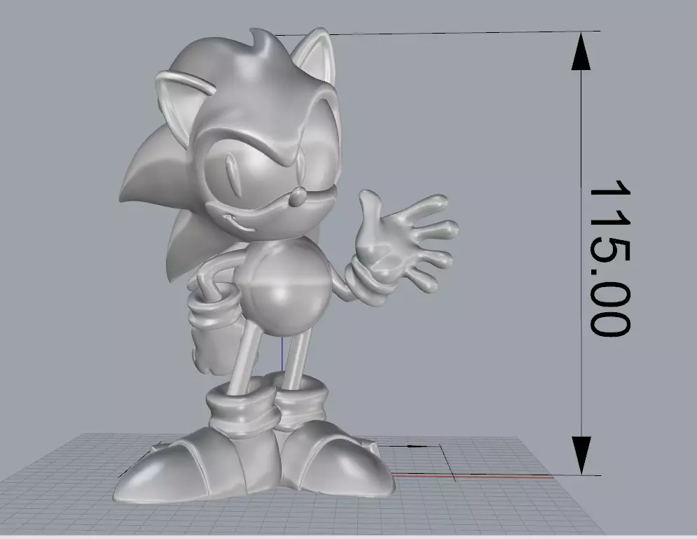 Sonic 3D print model