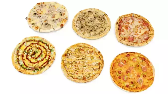 Pizza Collection 6 items vol 2 3D model