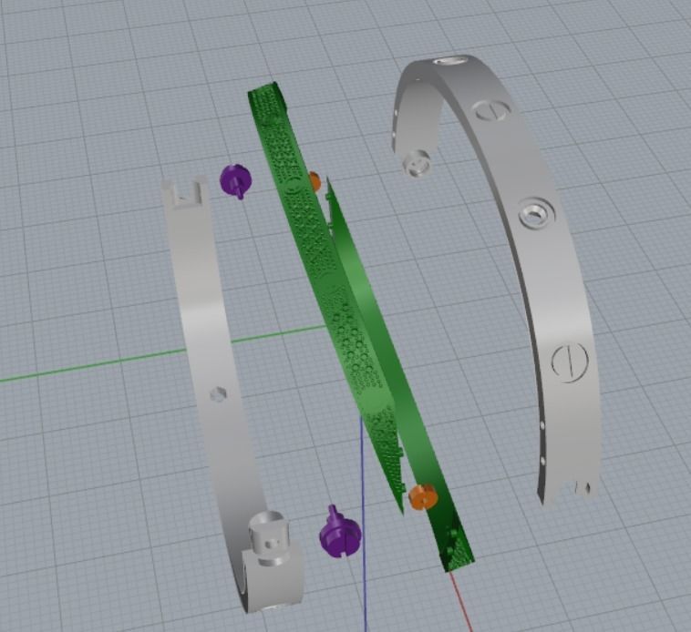 bracelet bolt 3D print model_13