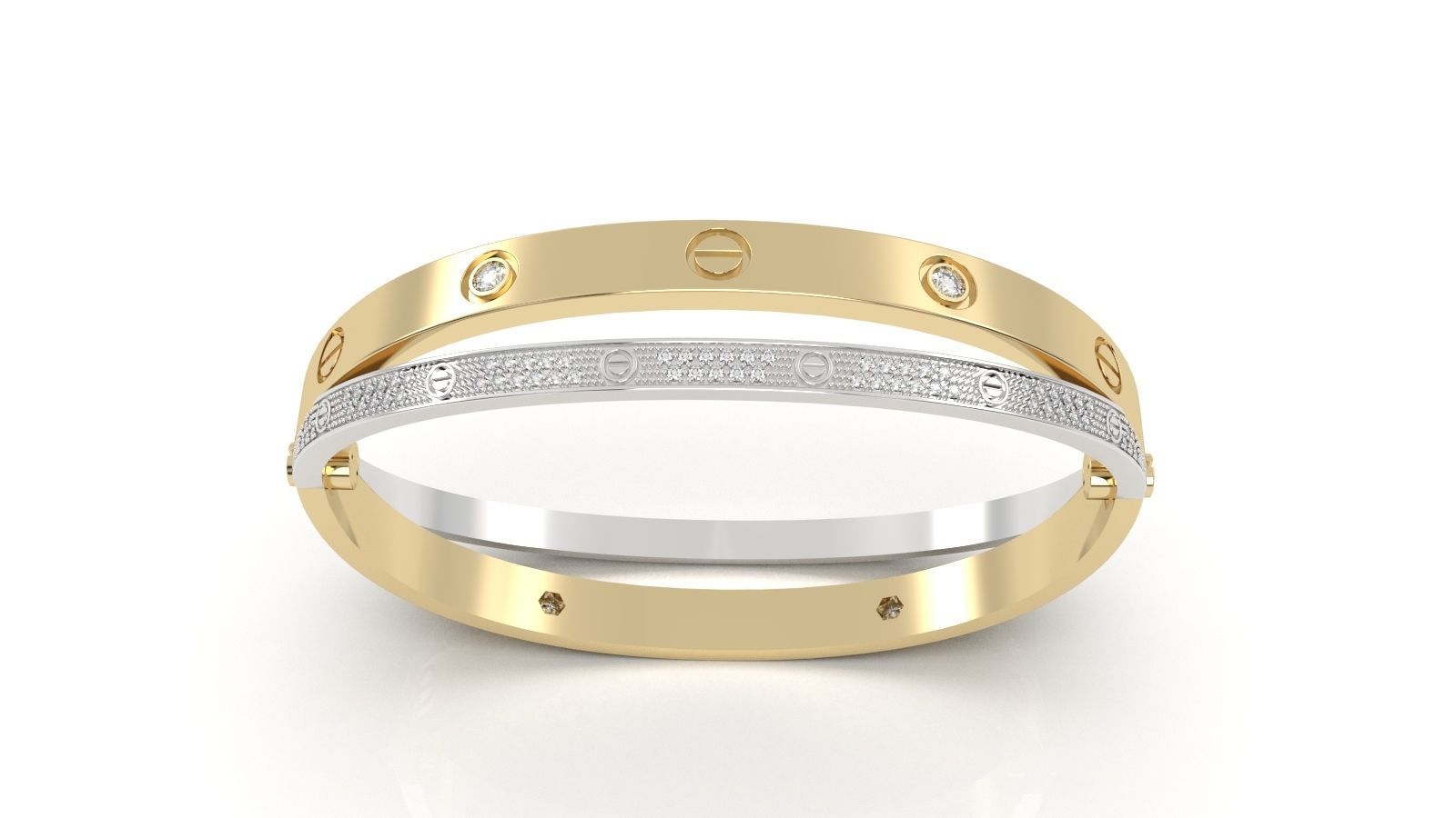 bracelet bolt 3D print model_2