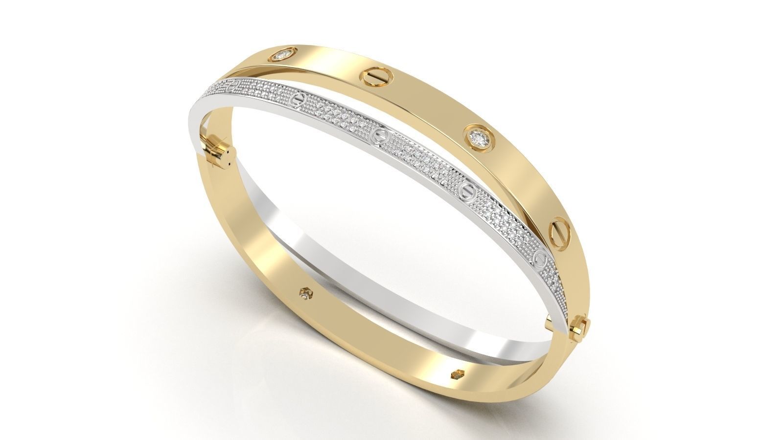 bracelet bolt 3D print model_1