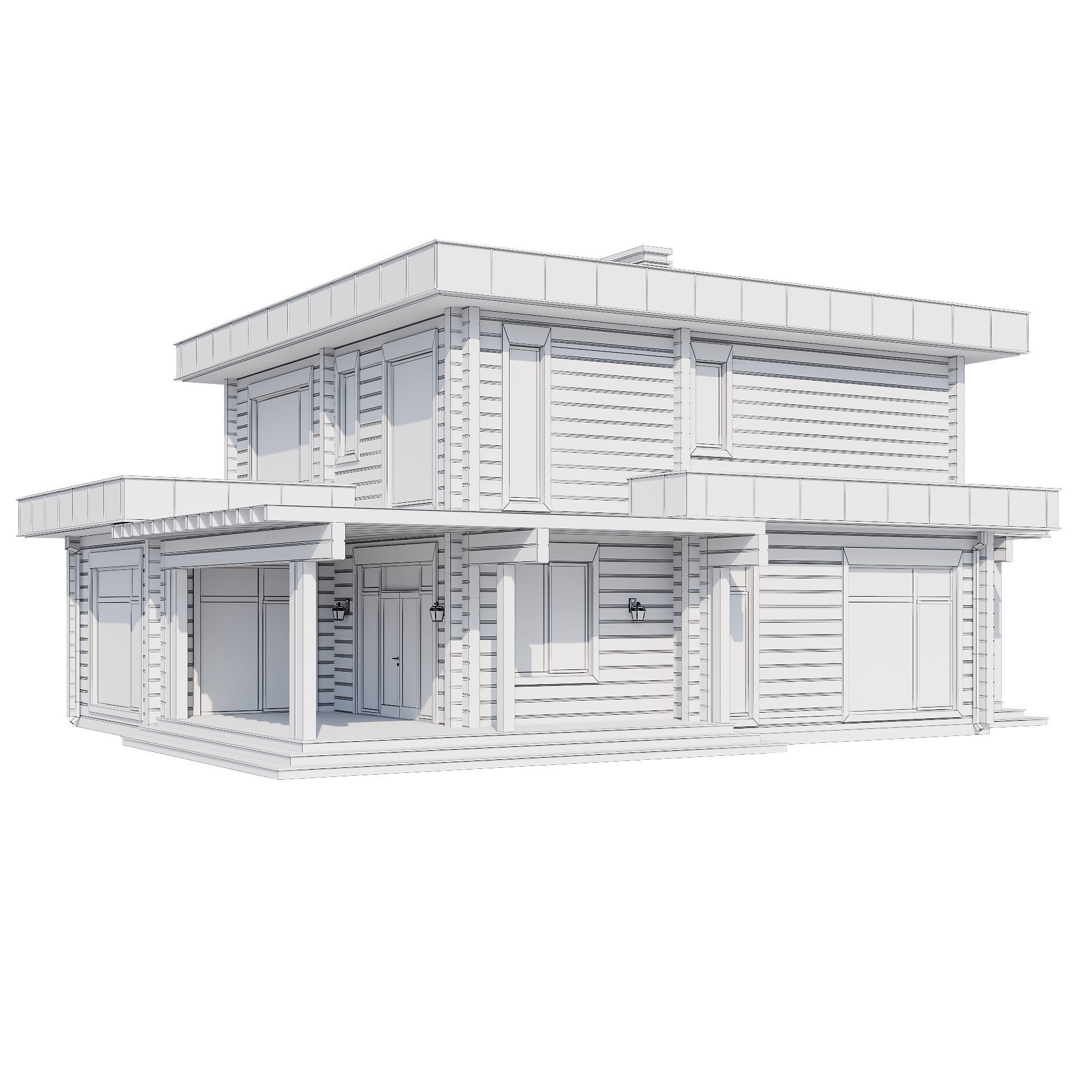 Modern house v61 3D model_16
