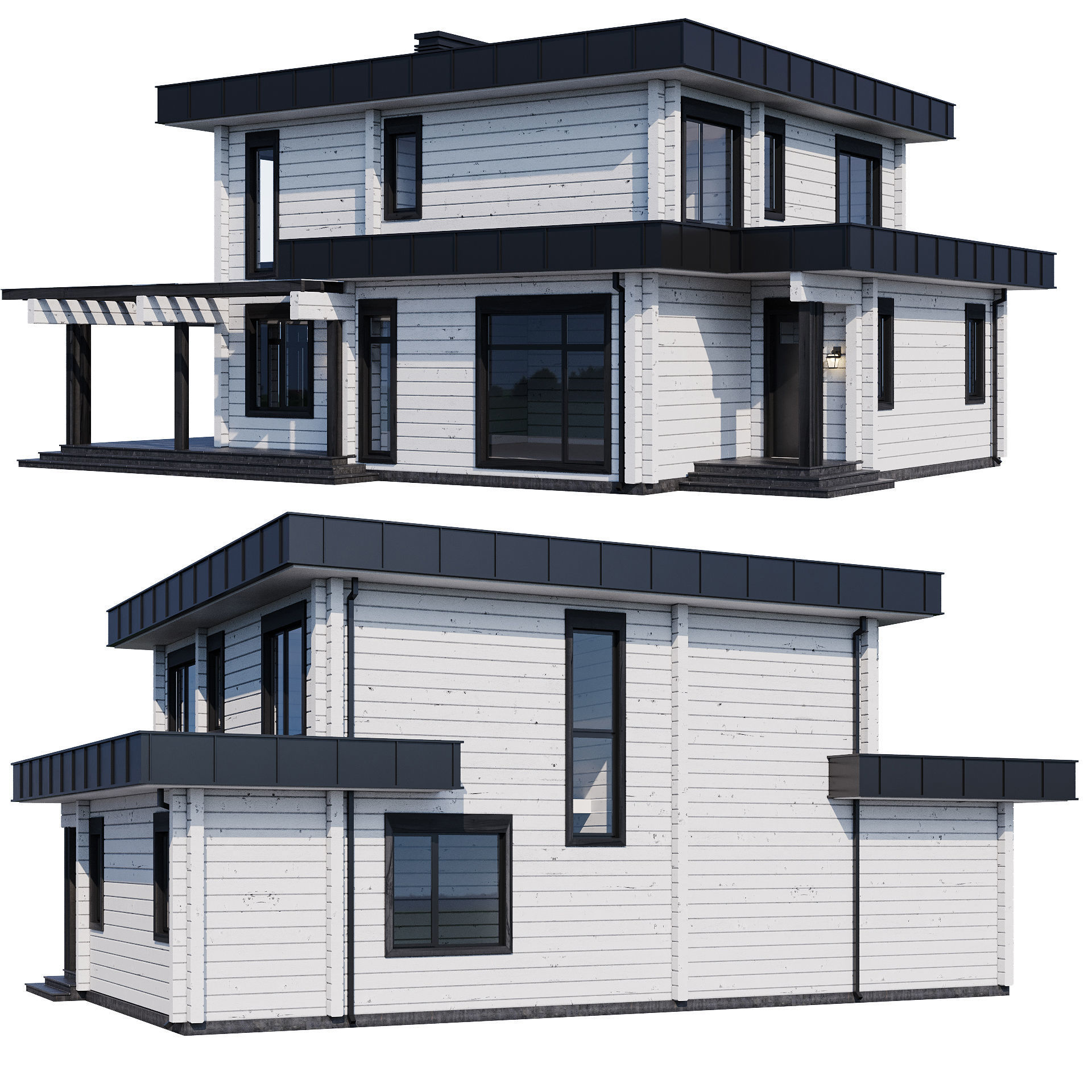 Modern house v61 3D model_1