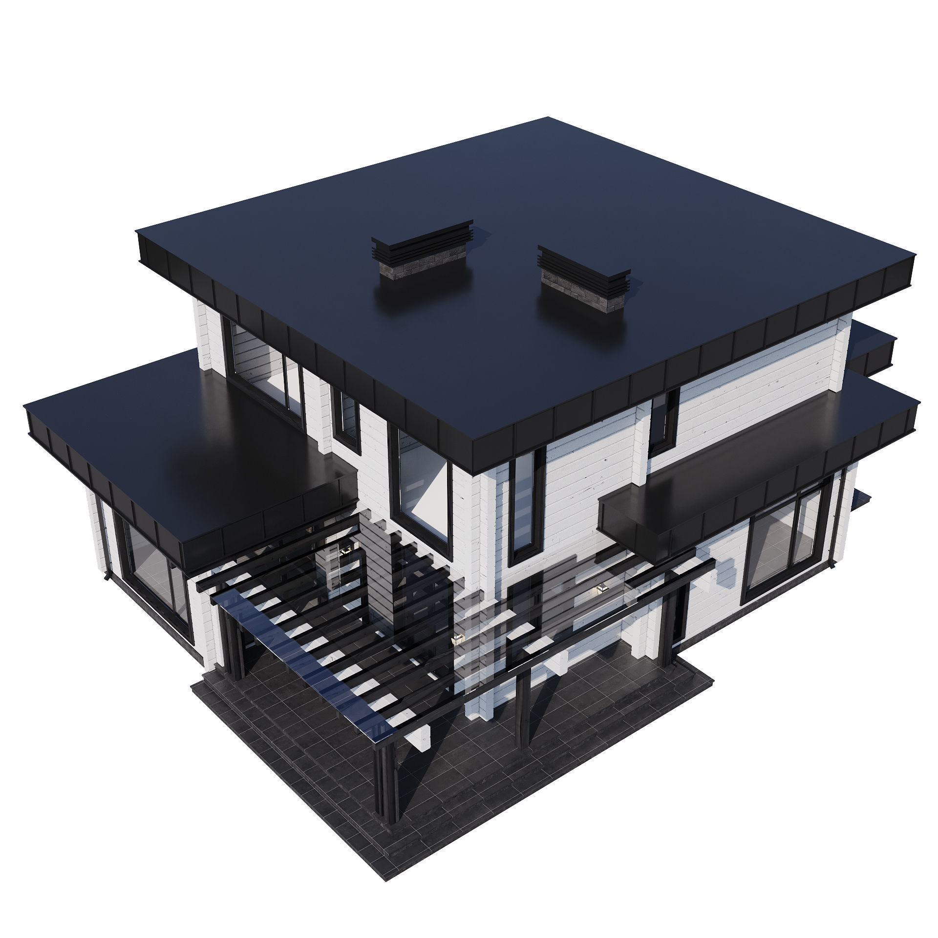 Modern house v61 3D model_15