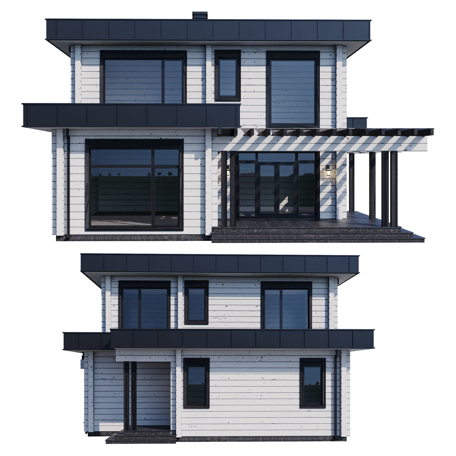 Modern house v61 3D model_3