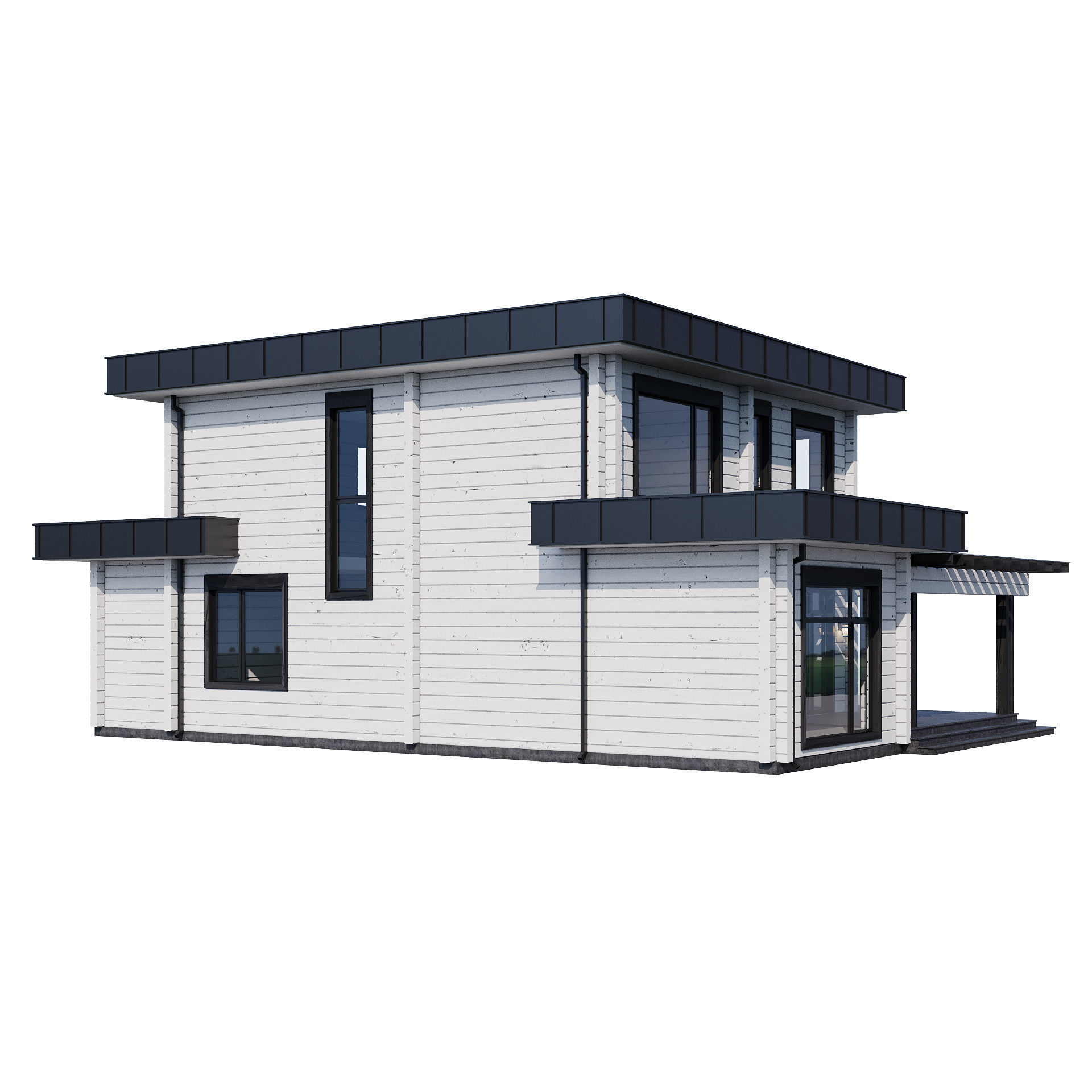 Modern house v61 3D model_9
