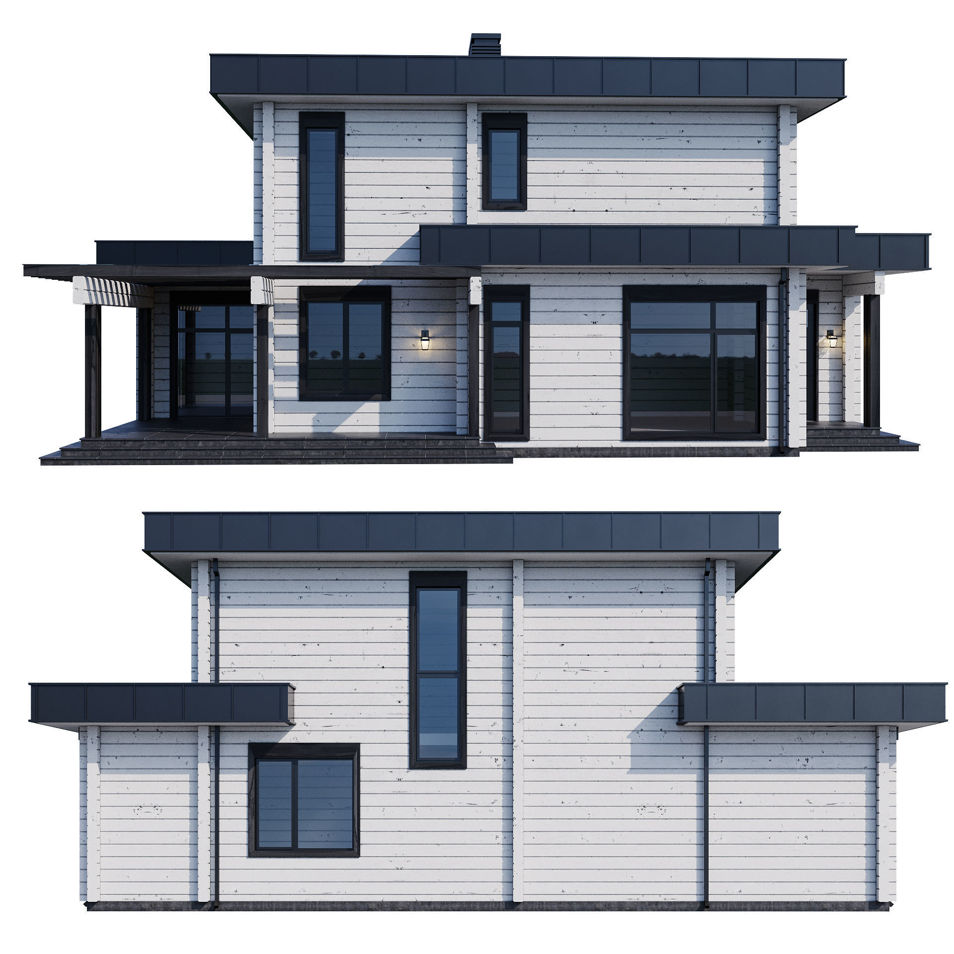 Modern house v61 3D model_2