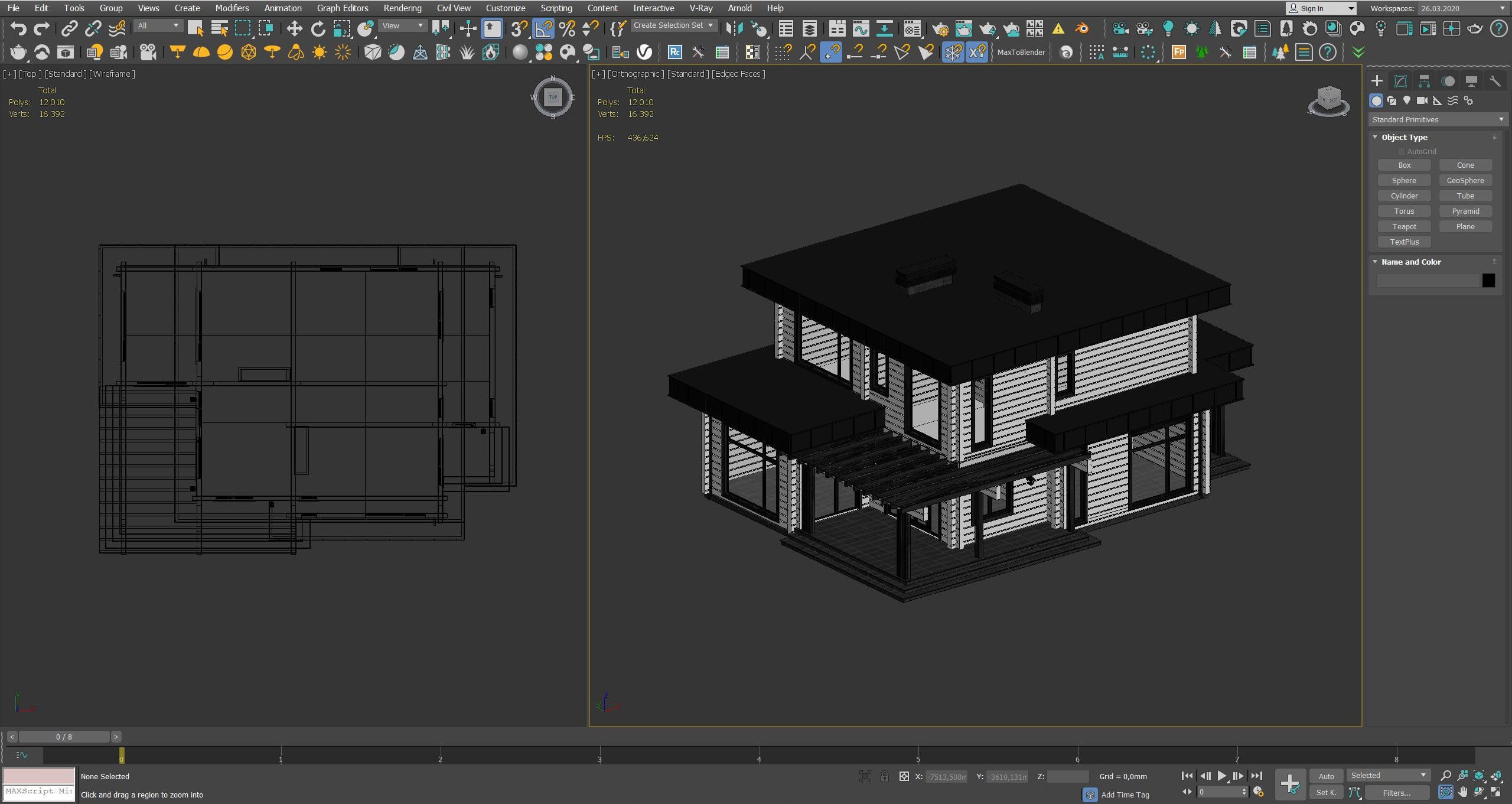 Modern house v61 3D model_6