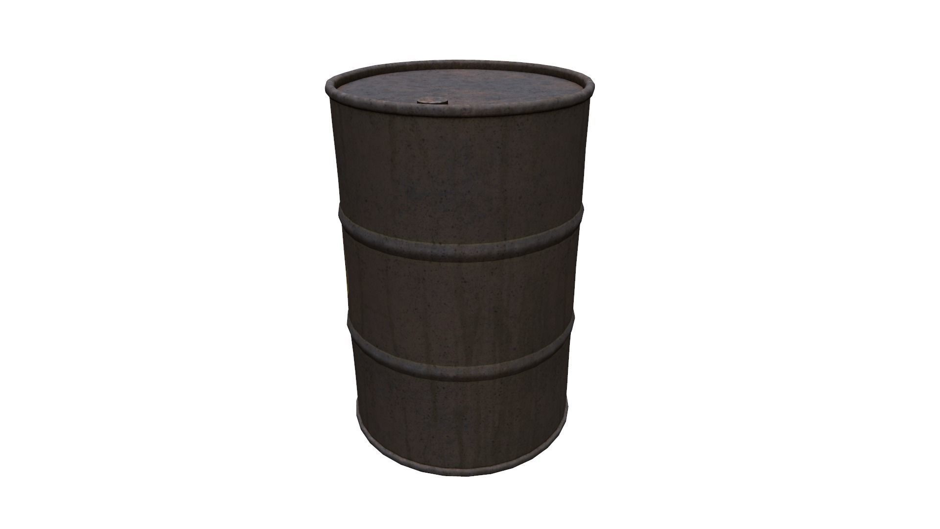 barrel Low-poly 3D model_2