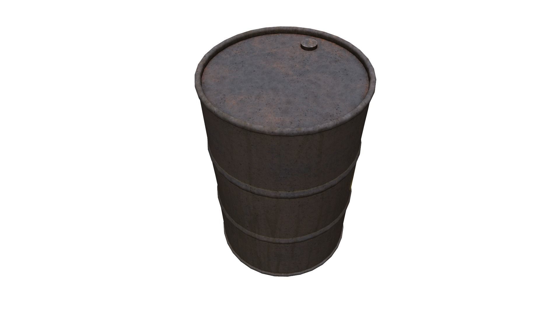barrel Low-poly 3D model_3