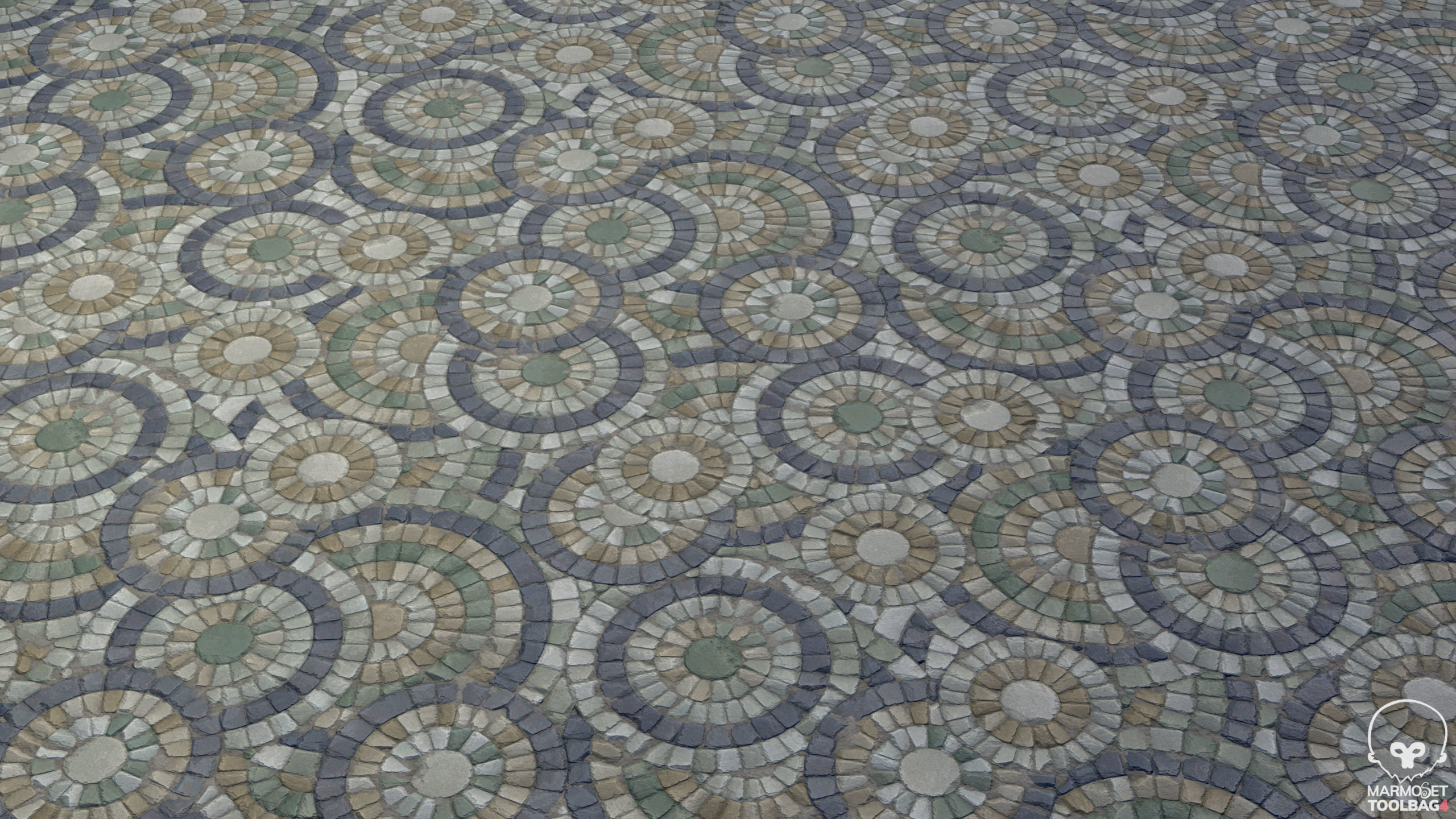 Texture Substance 3D Designer Graphs of Circles Trumpet Tile VR / AR ...
