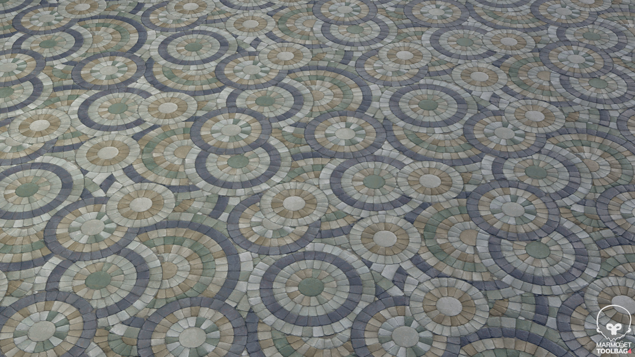 Texture Substance 3D Designer Graphs of Circles Trumpet Tile VR / AR ...