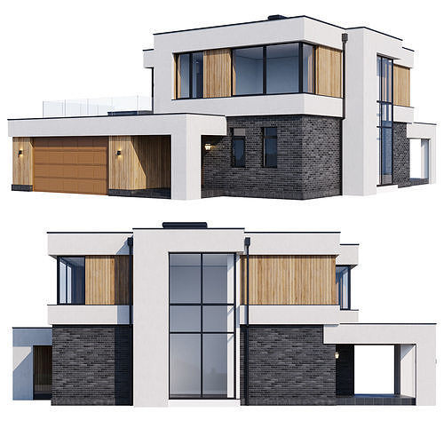 Modern house v63 3D model 2