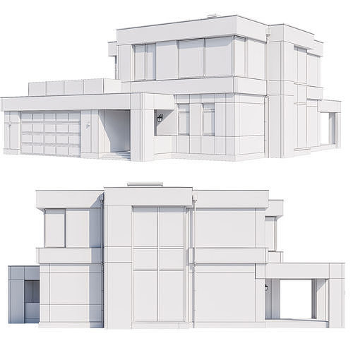 Modern house v63 3D model 5