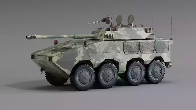 ZTL-11 wheeled assault vehicle 105mm assault gun  combat vehicle