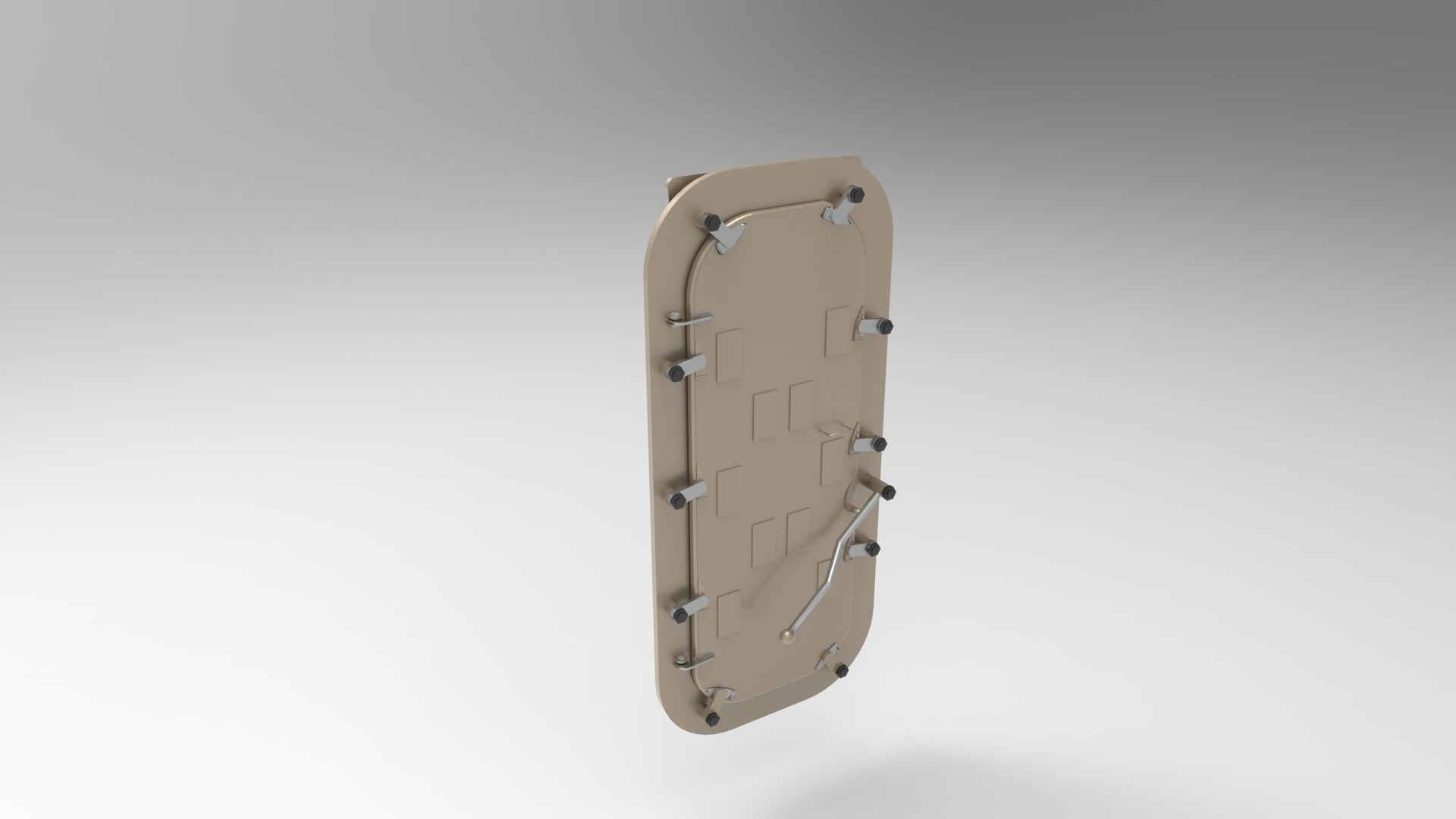 Watertight doors on ships 3D print model_2