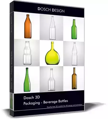 DOSCH 3D - Packaging - Beverage Bottles 3D model