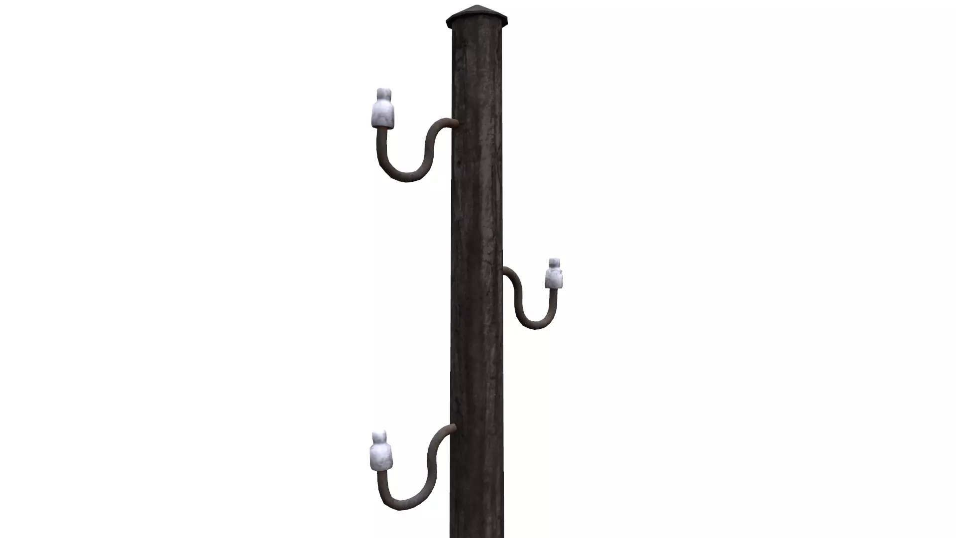 electric pole Low-poly 3D model