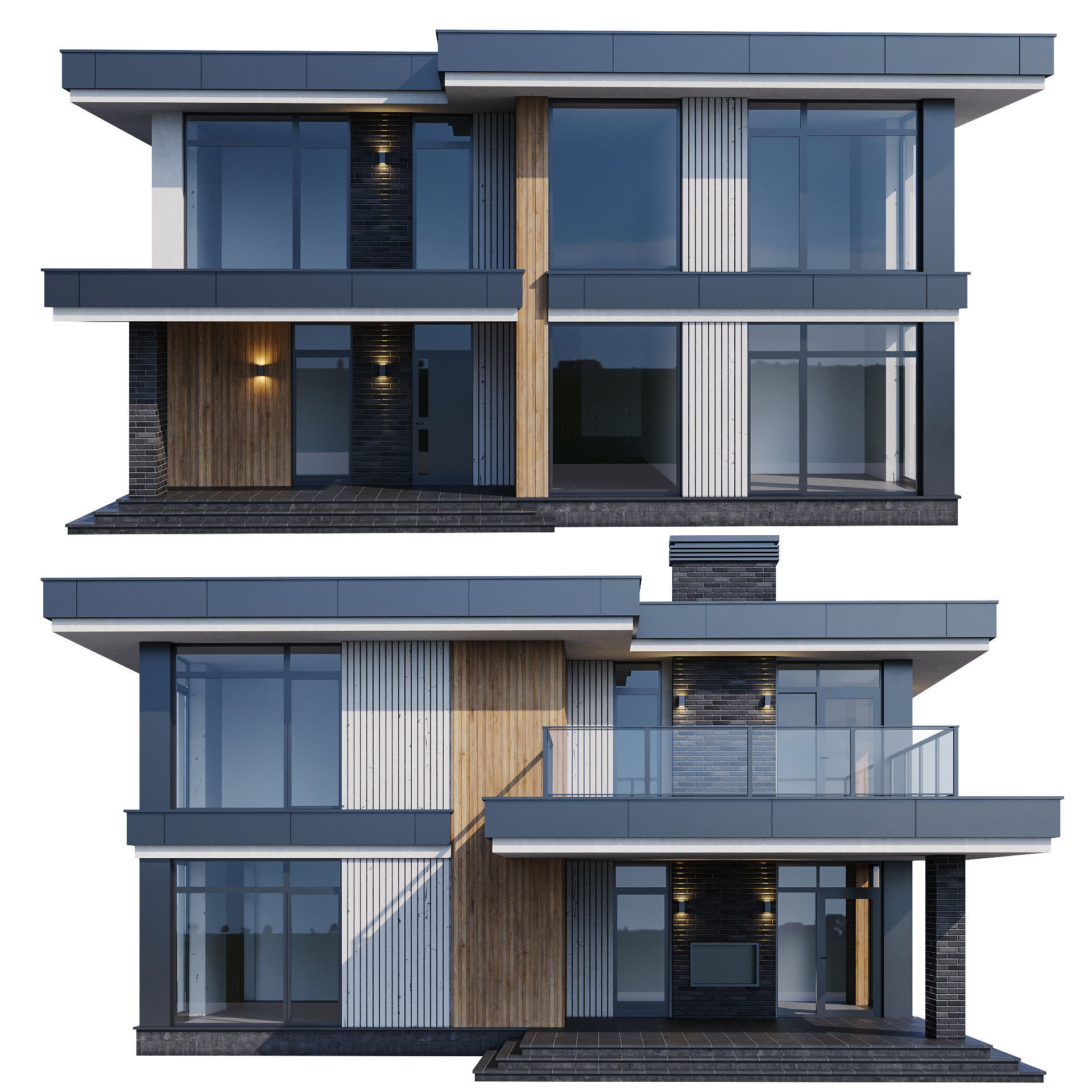 Modern house v67 3D model_1