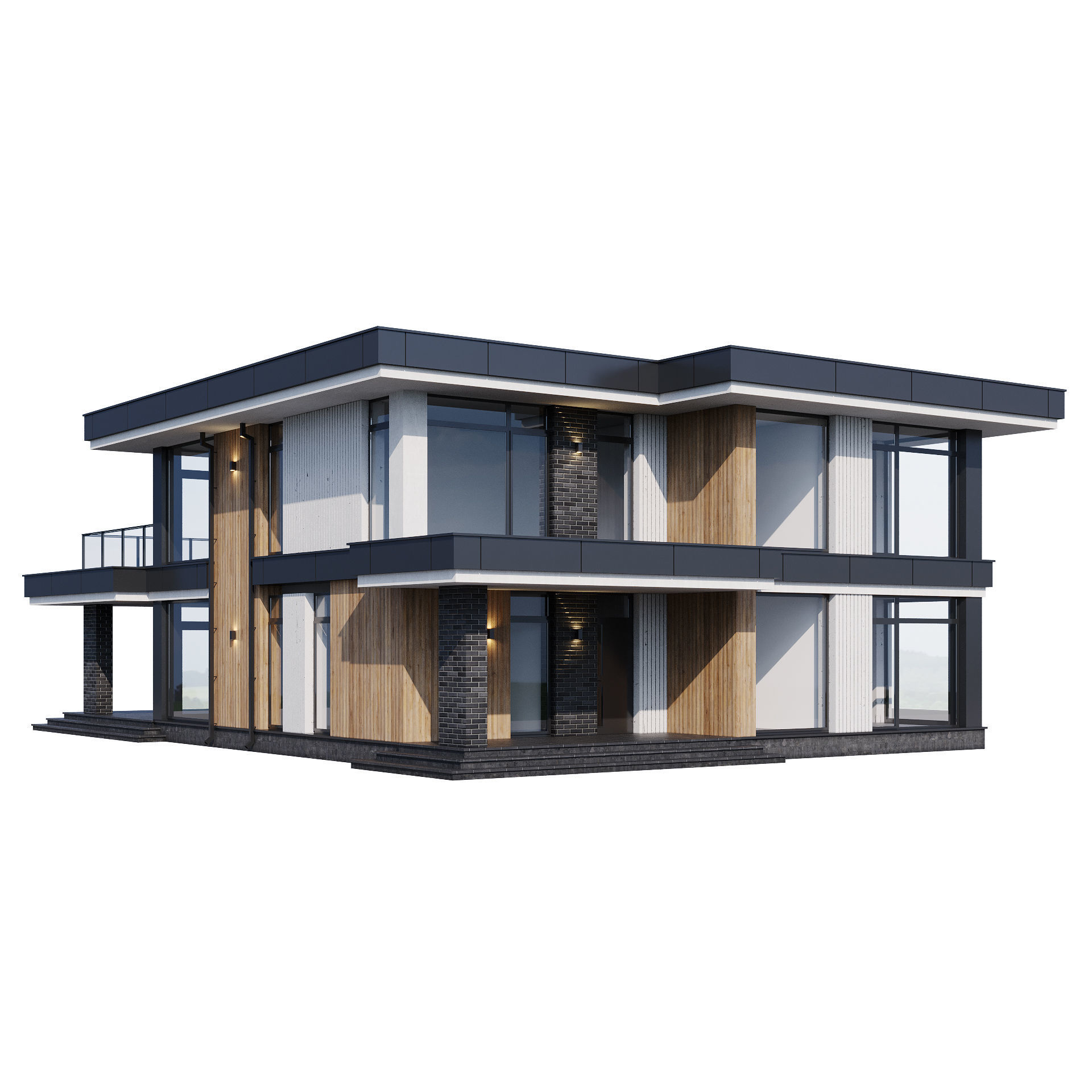Modern house v67 3D model_6
