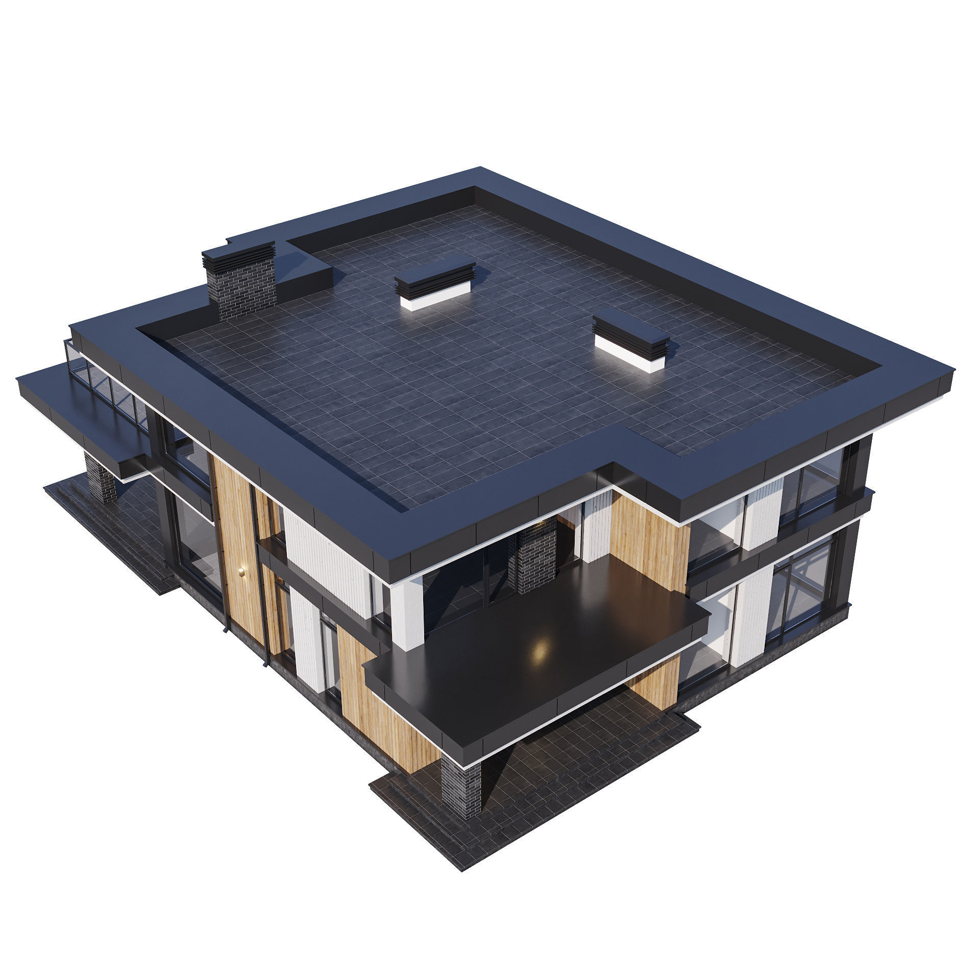 Modern house v67 3D model_3