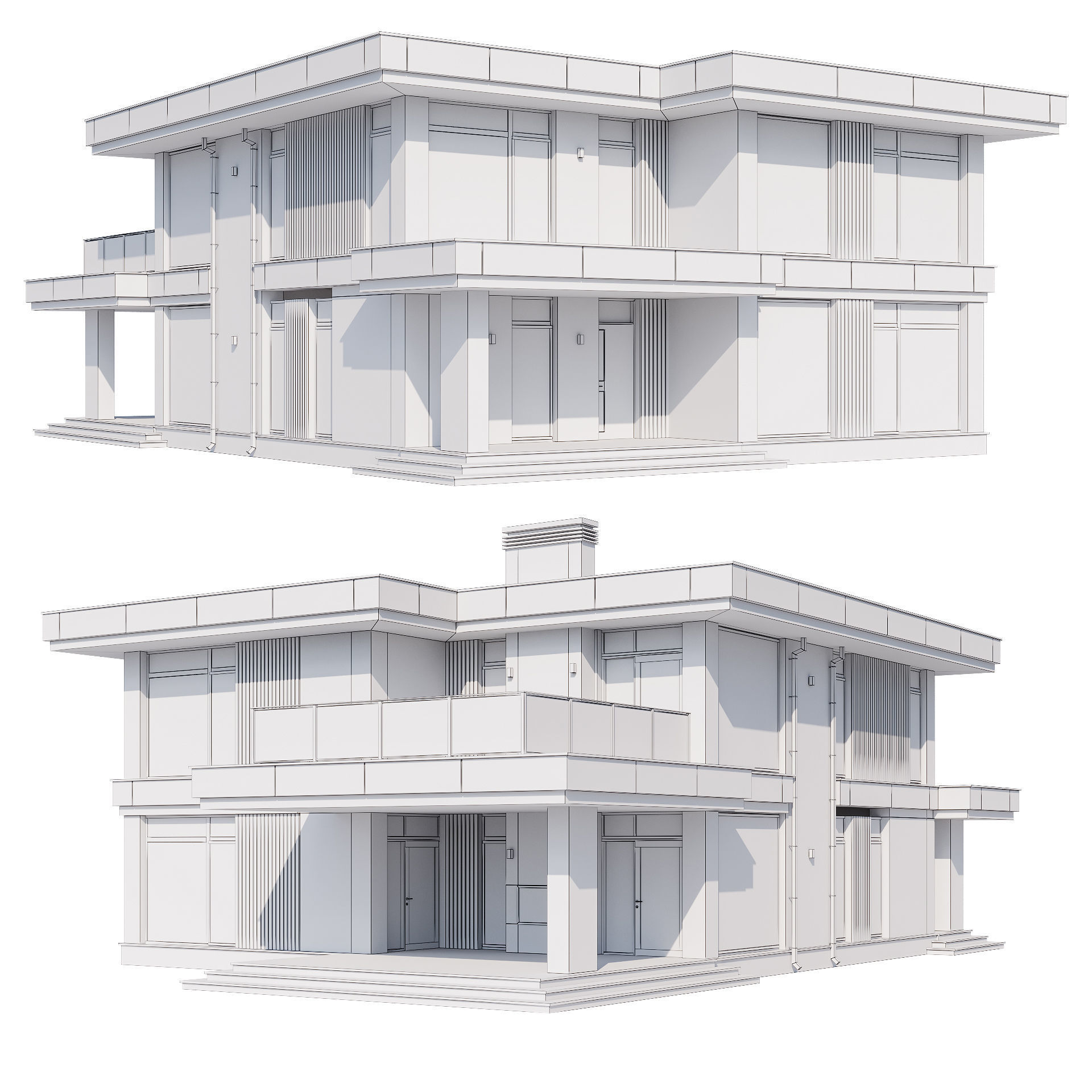 Modern house v67 3D model_4