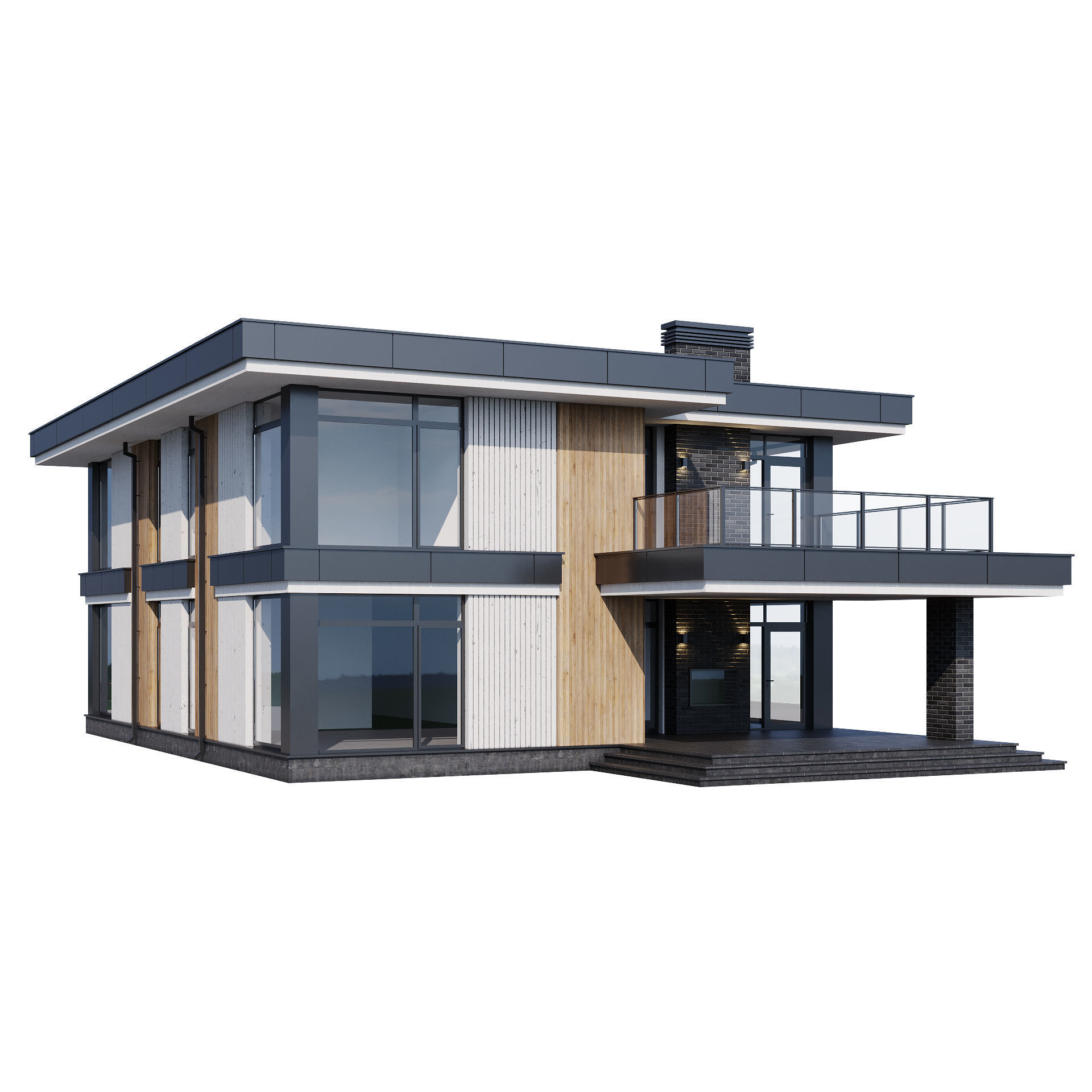 Modern house v67 3D model_7
