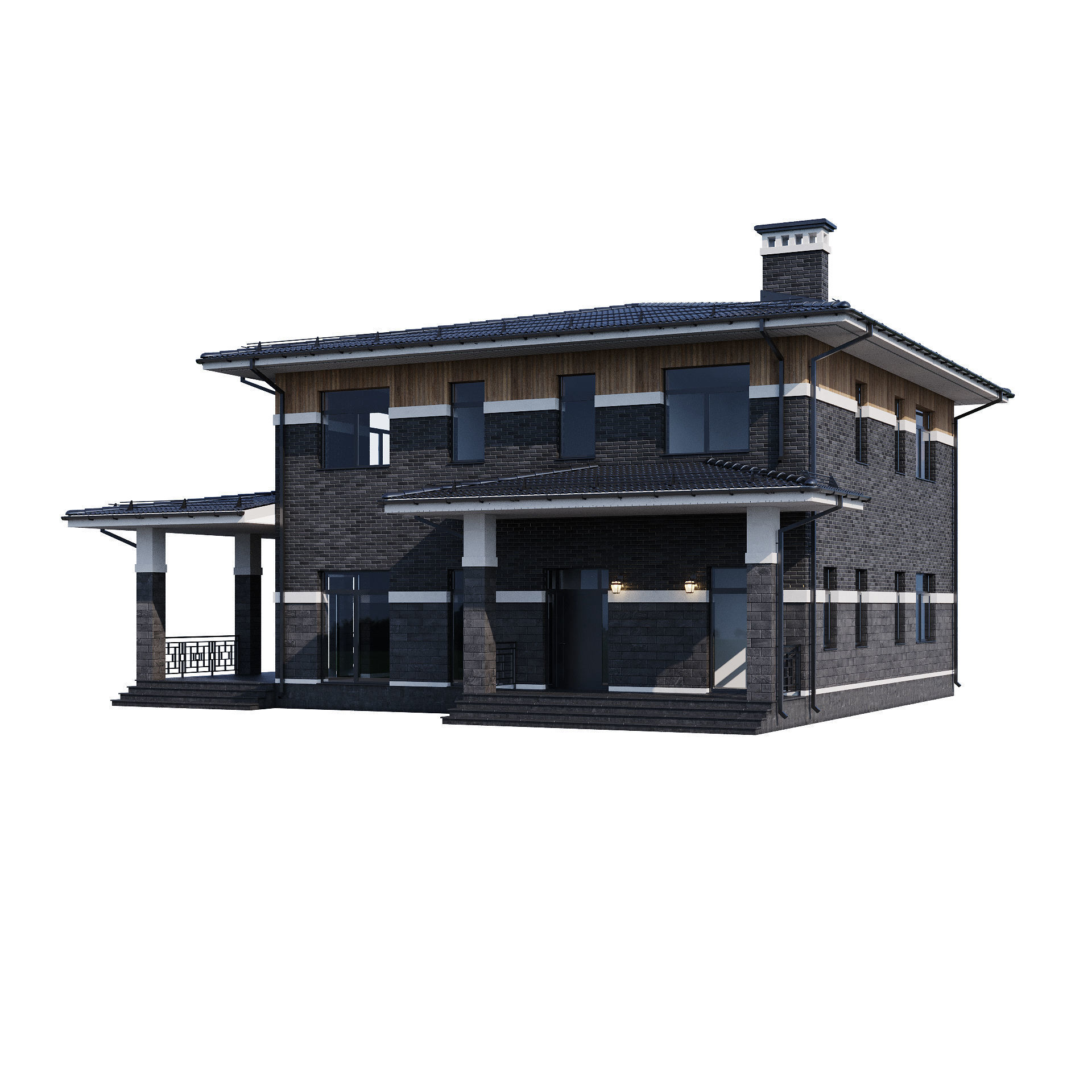 Modern house v68 3D model_9