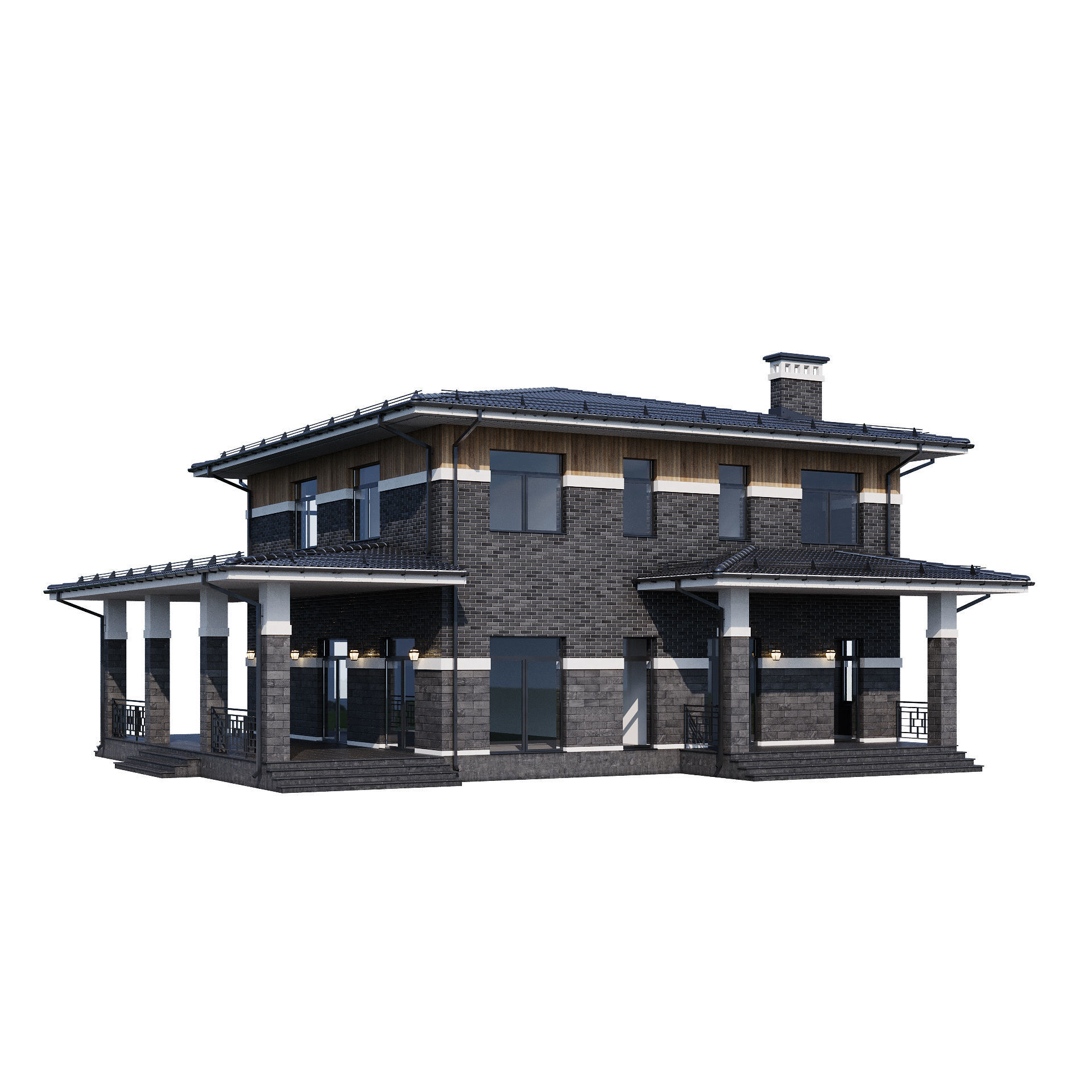 Modern house v68 3D model_6
