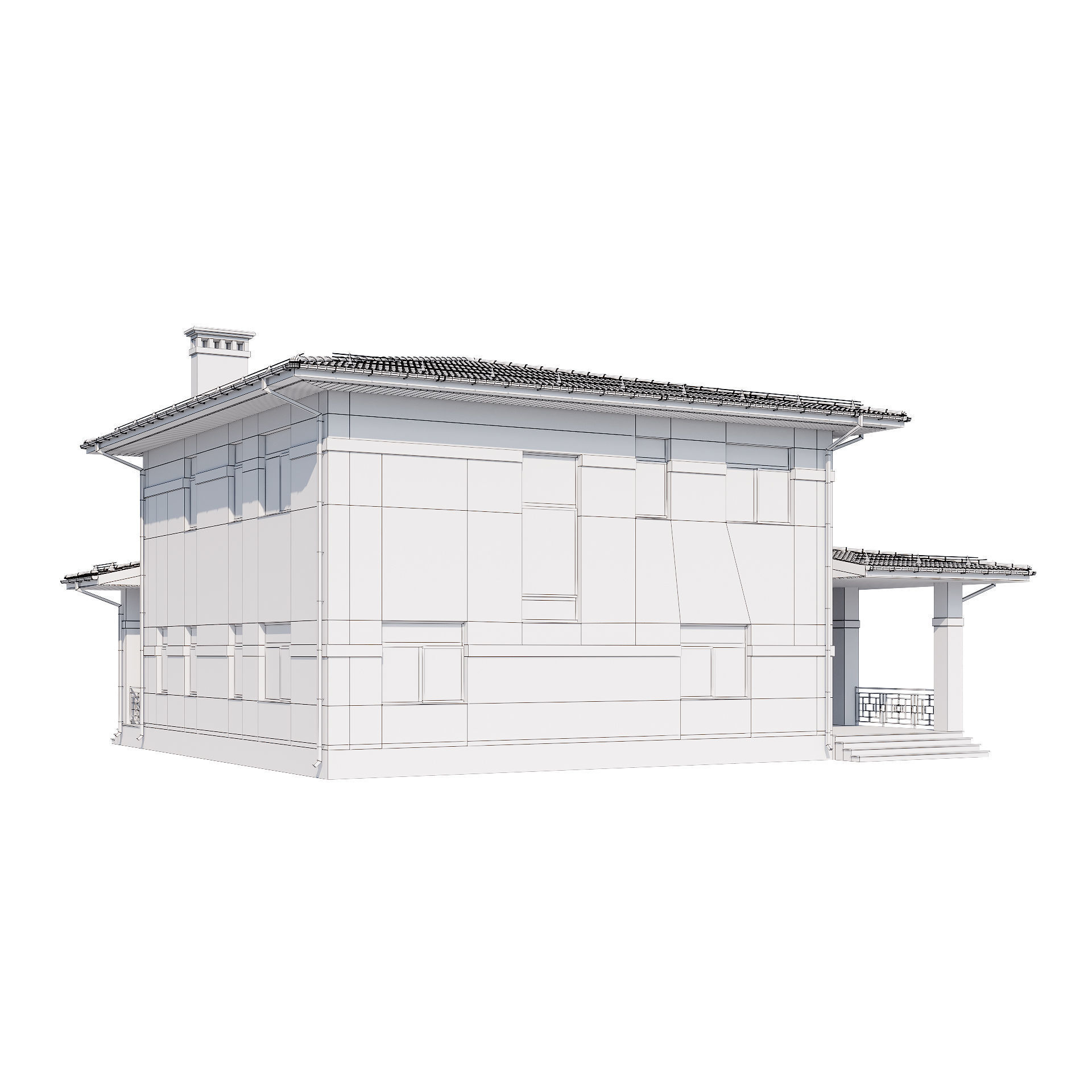 Modern house v68 3D model_16
