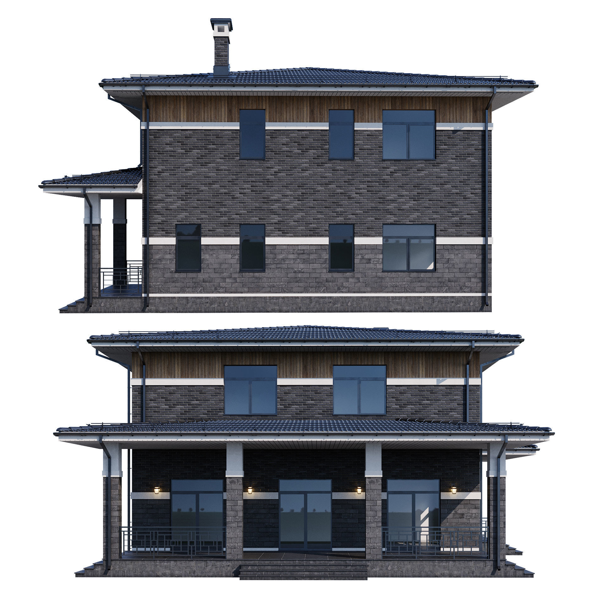 Modern house v68 3D model_2