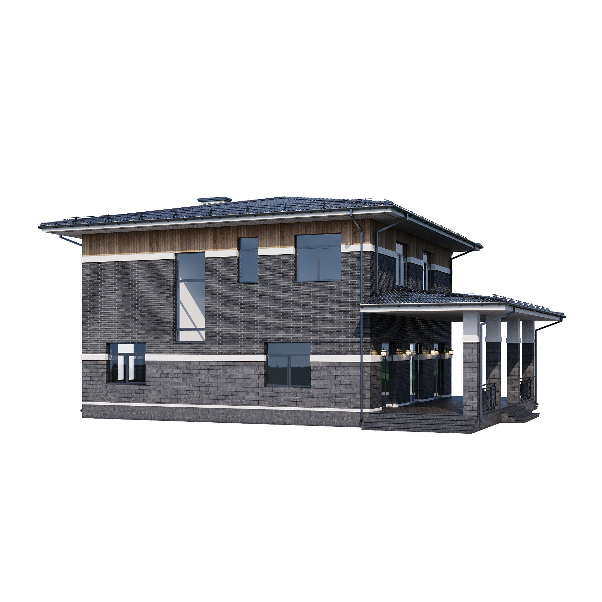 Modern house v68 3D model_8