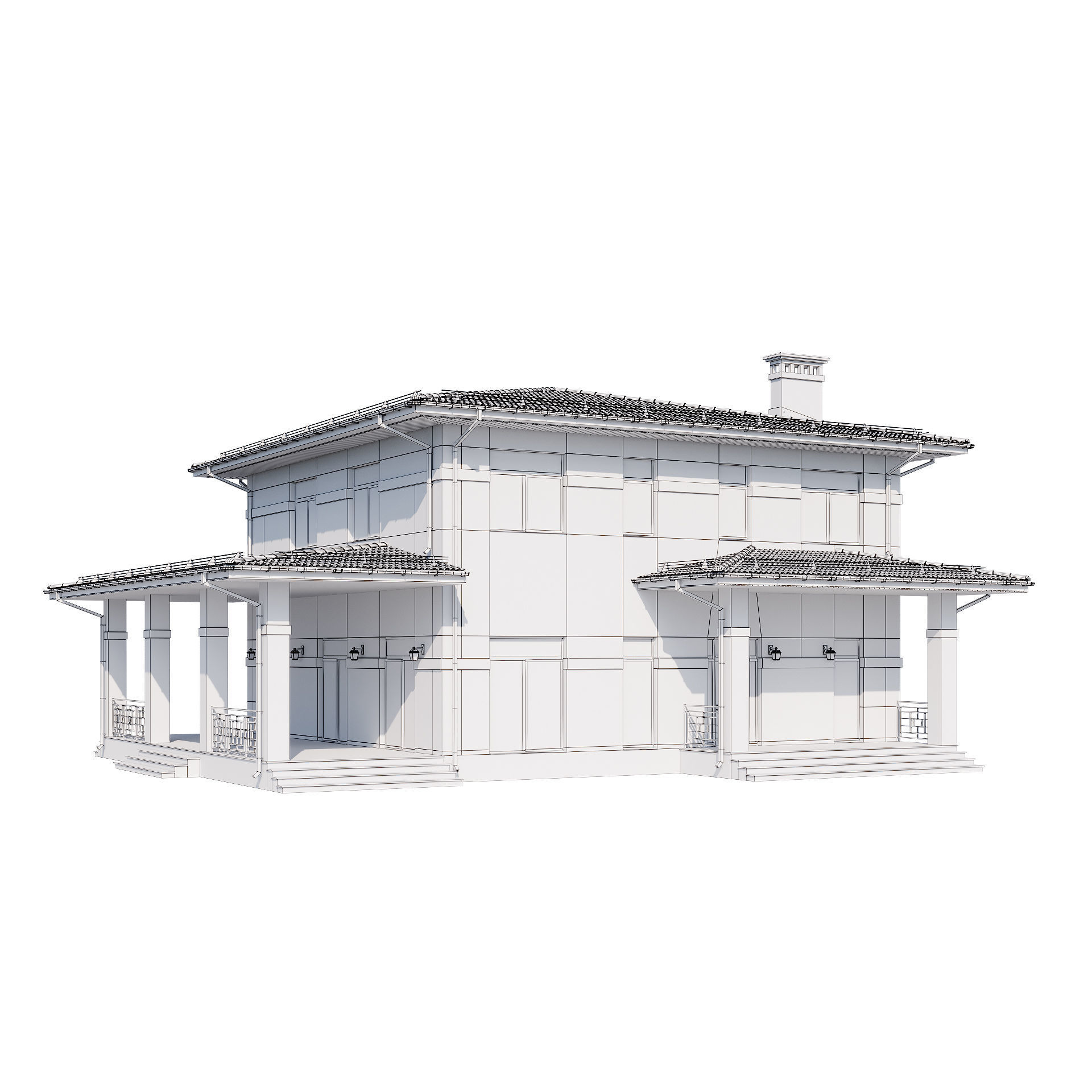 Modern house v68 3D model_15