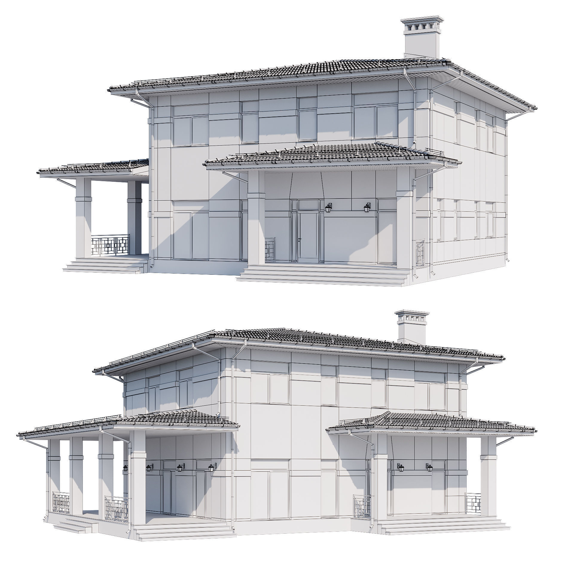 Modern house v68 3D model_18