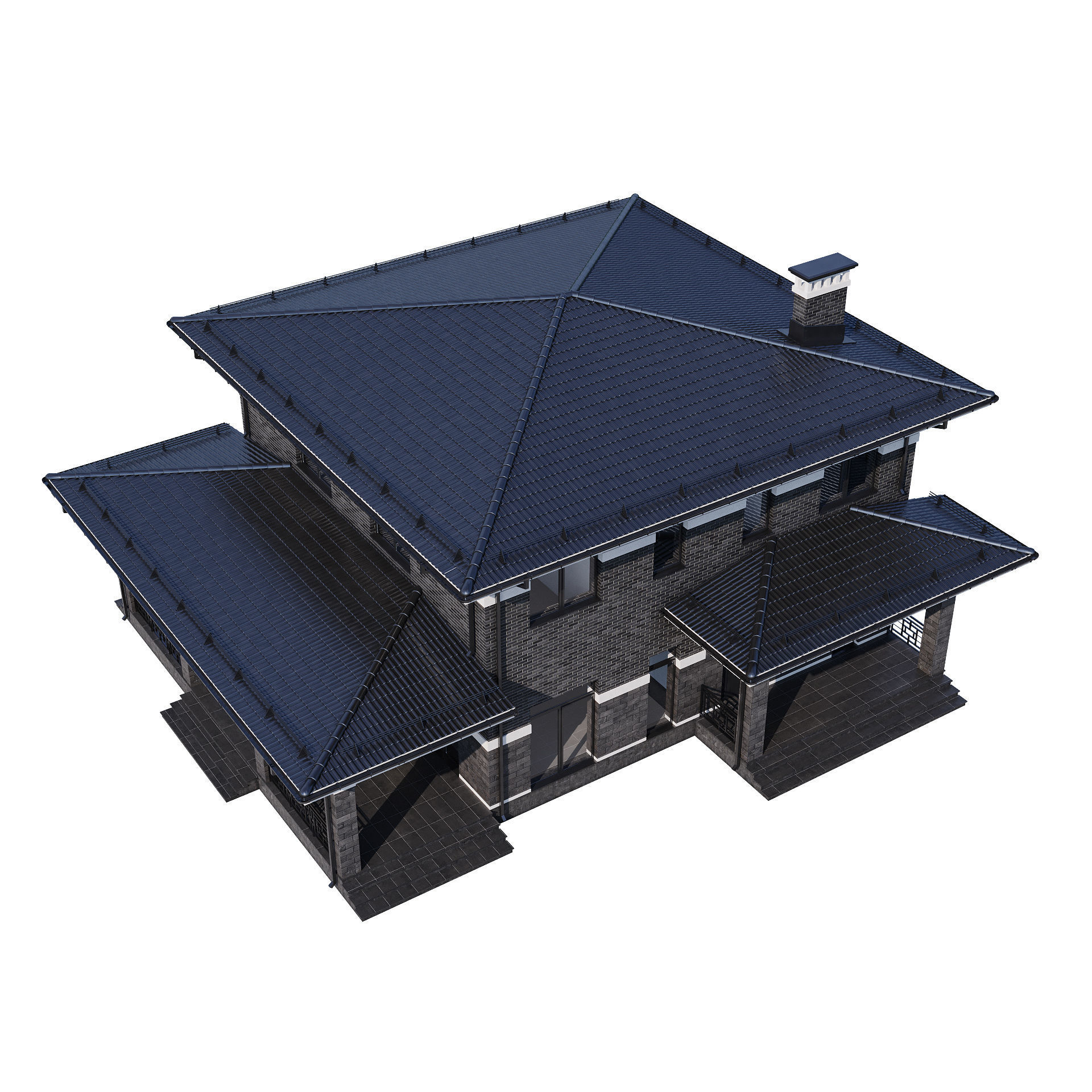 Modern house v68 3D model_3