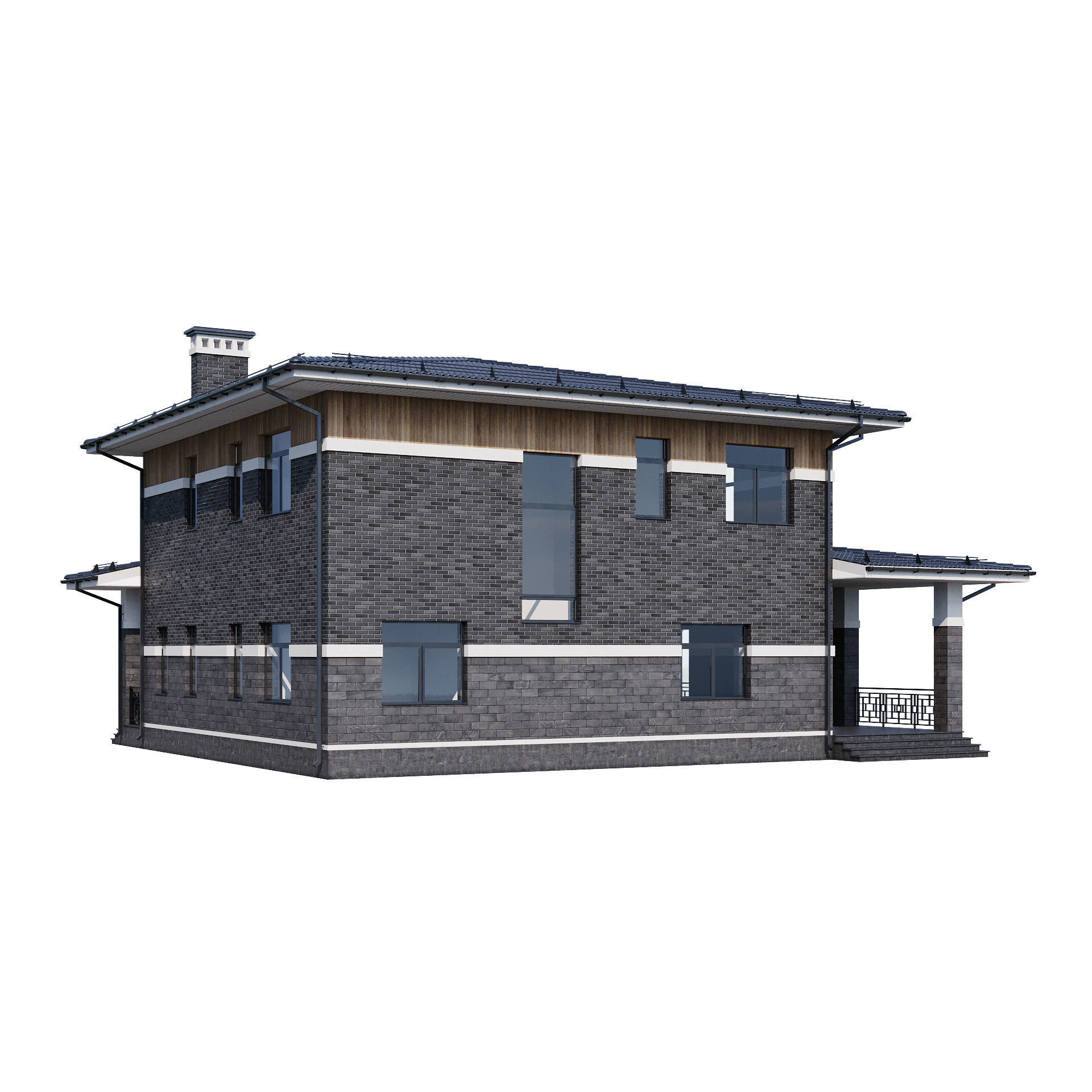 Modern house v68 3D model_7