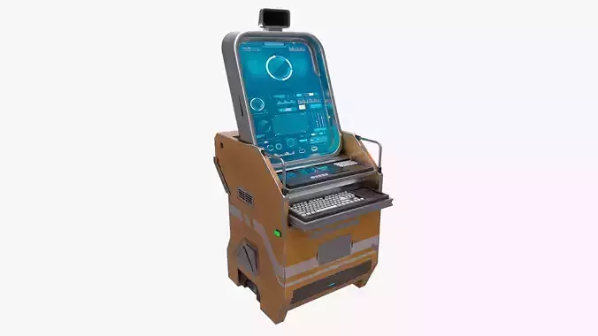 Sci-fi Terminal4 Low-poly 3D model