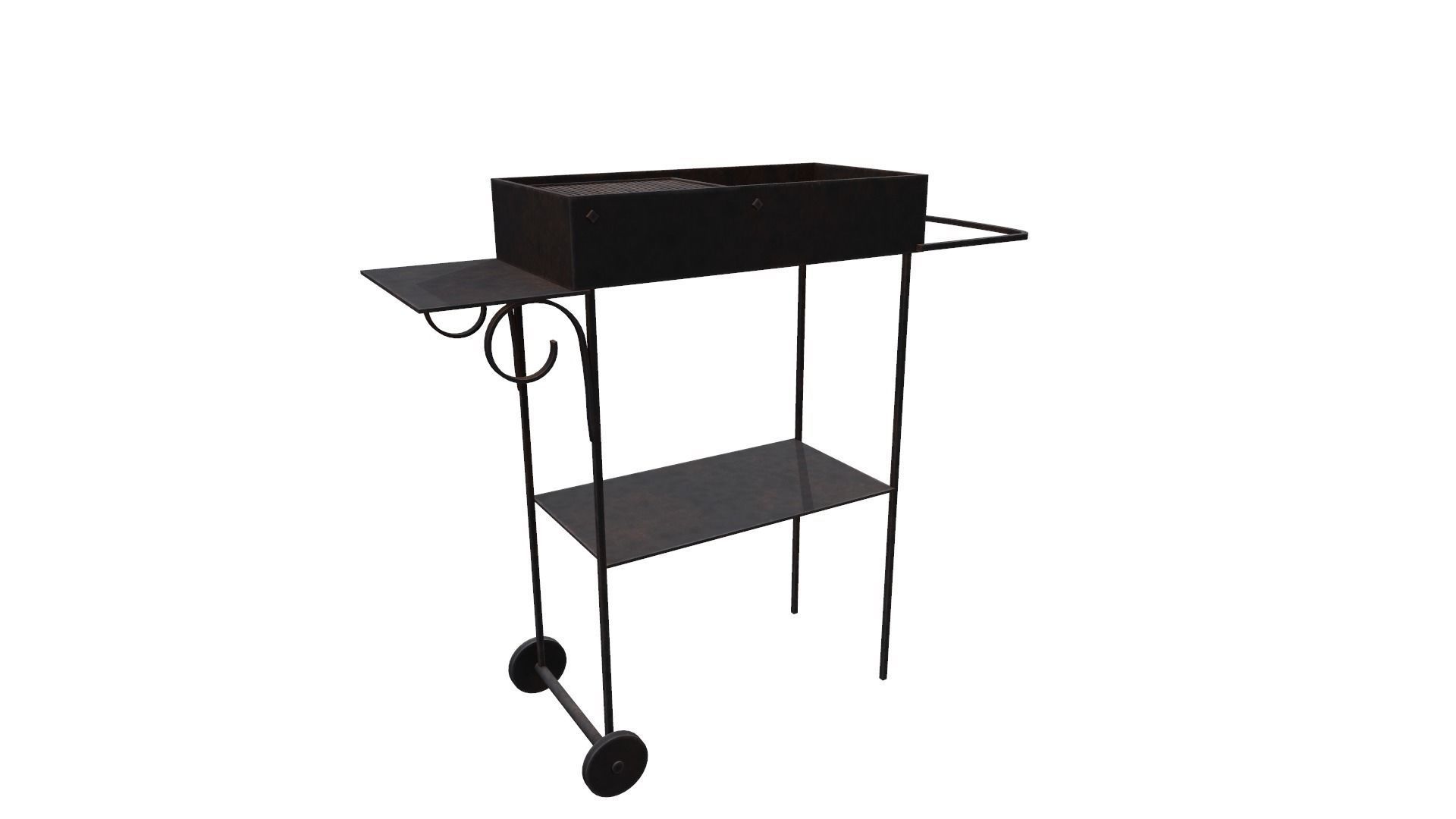 grill Low-poly 3D model_4