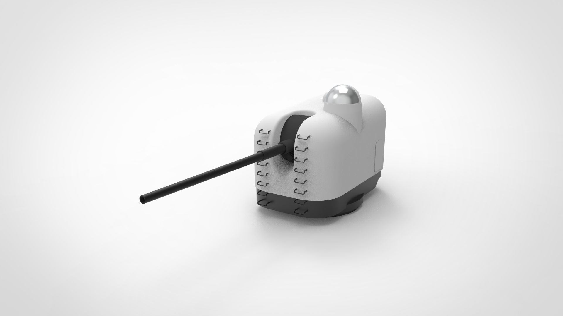 T25 Naval Gun 3D print model_2