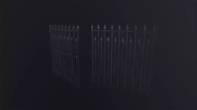 Silver Gate 3D Model Low-poly 3D model