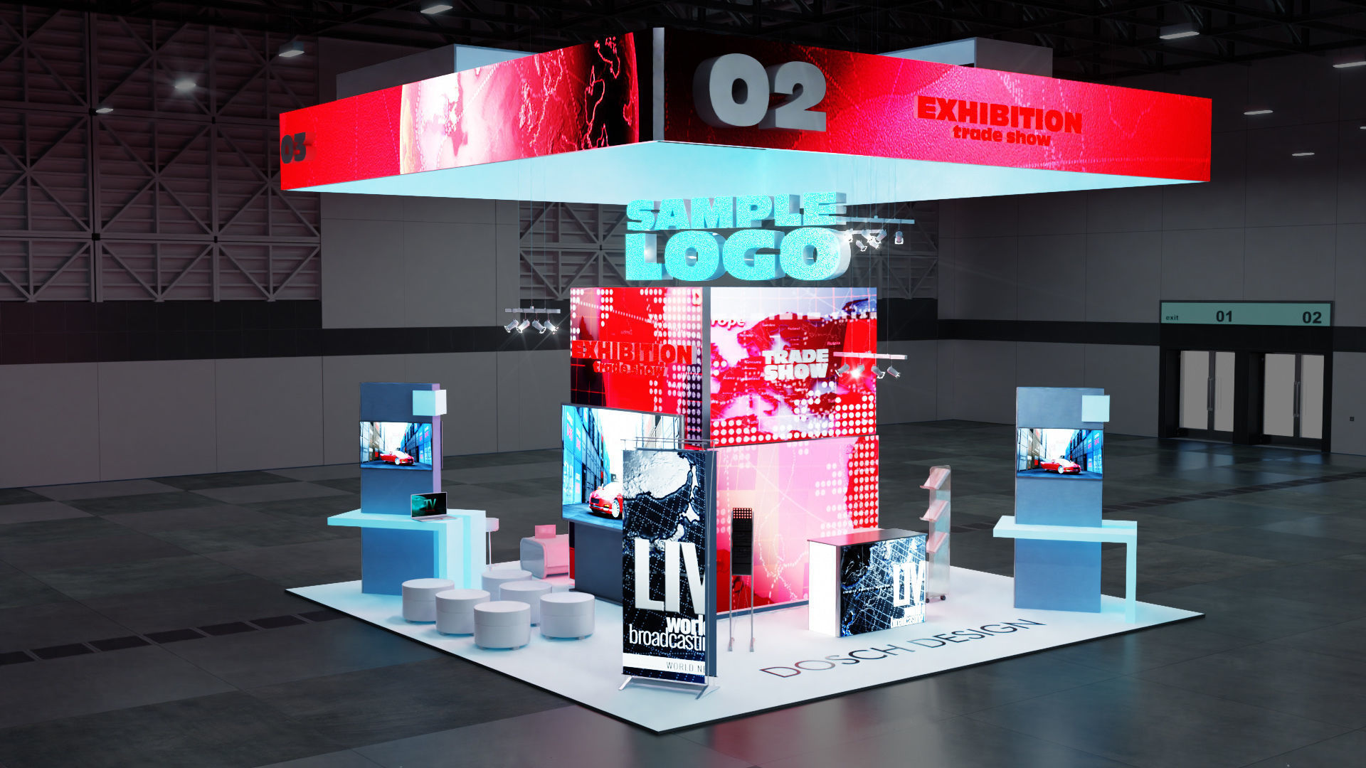 DOSCH 3D - Trade Show Exhibition V2 3D model_8