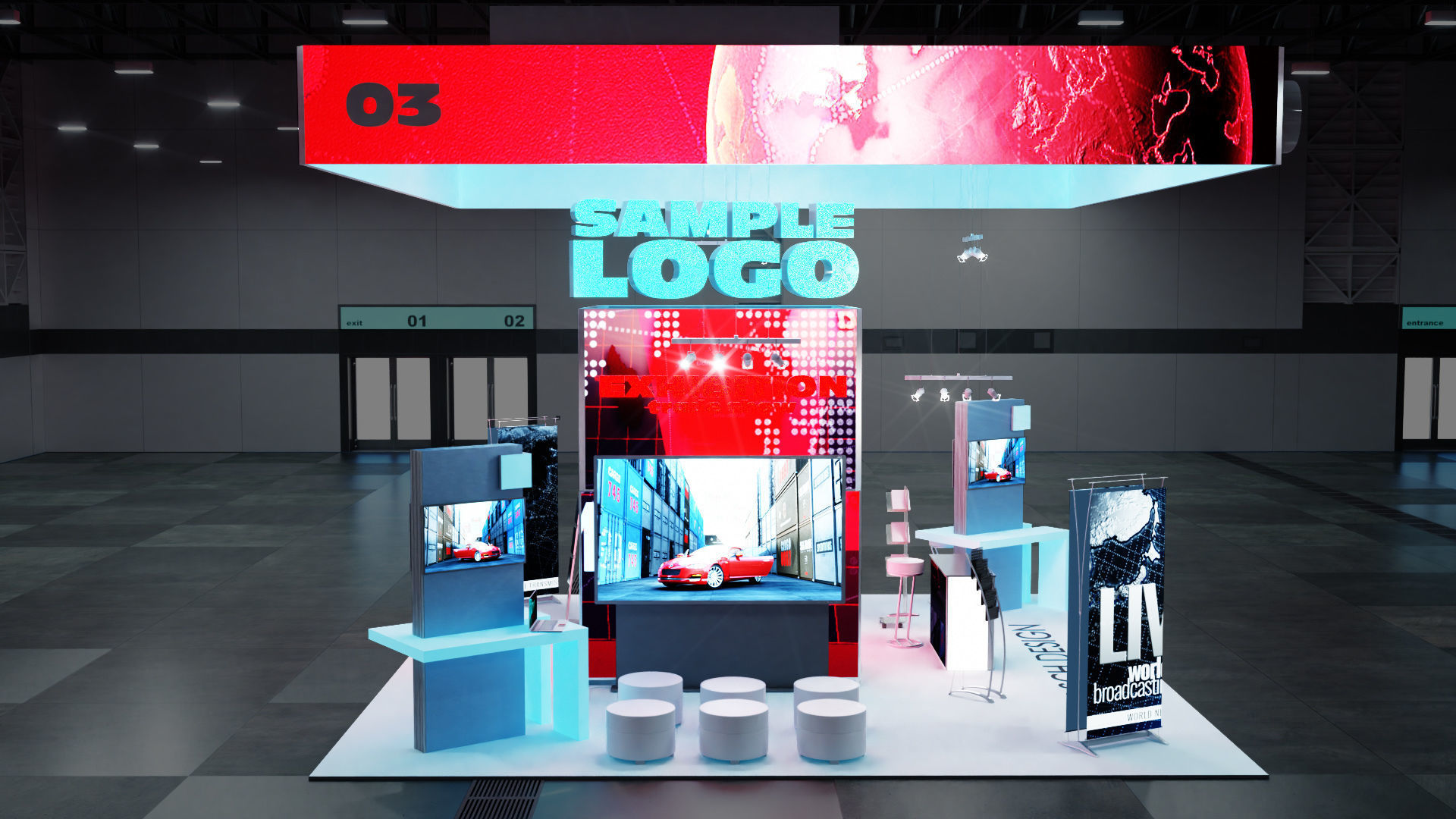 DOSCH 3D - Trade Show Exhibition V2 3D model_7