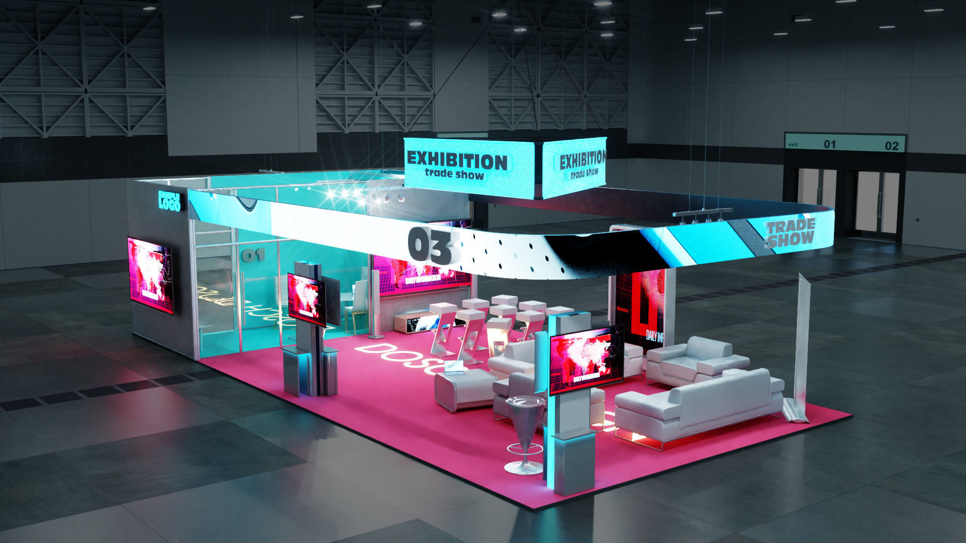 DOSCH 3D - Trade Show Exhibition V2 3D model_1